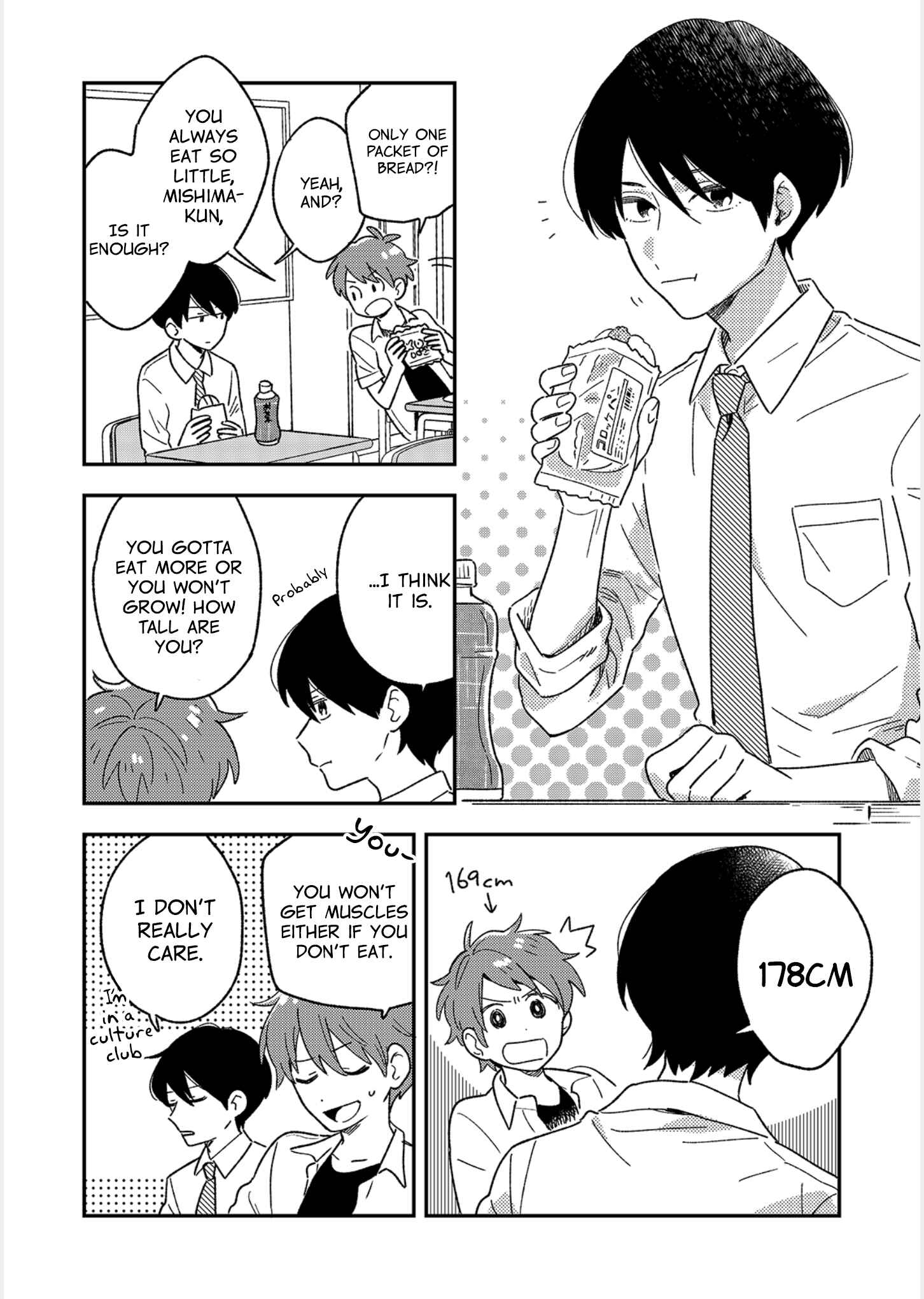 Page 2 Chapter 2 Danshi Koukousei wa Kyou mo Onaka ga Suiteiru