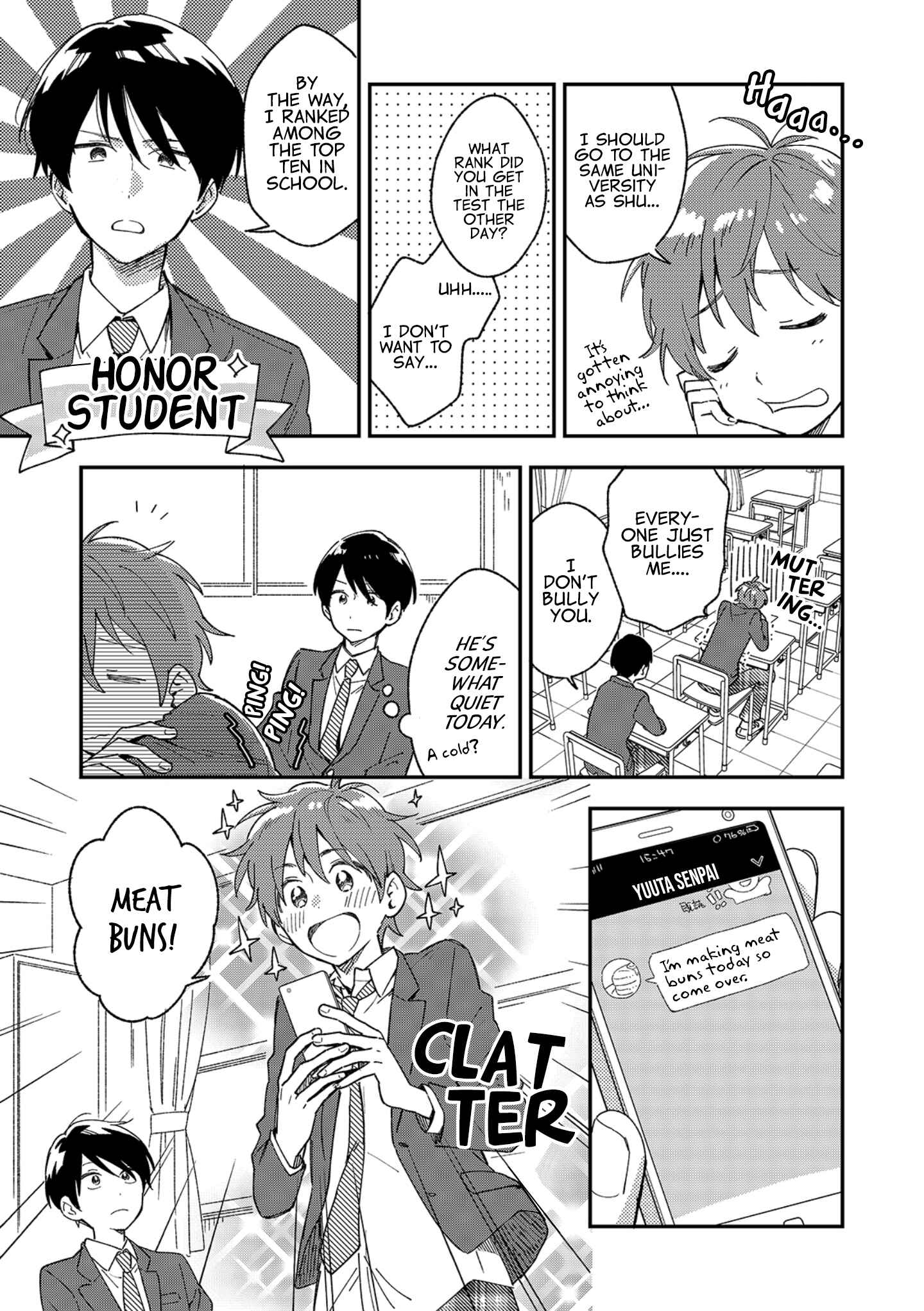 Page 3 Chapter 4 Danshi Koukousei wa Kyou mo Onaka ga Suiteiru