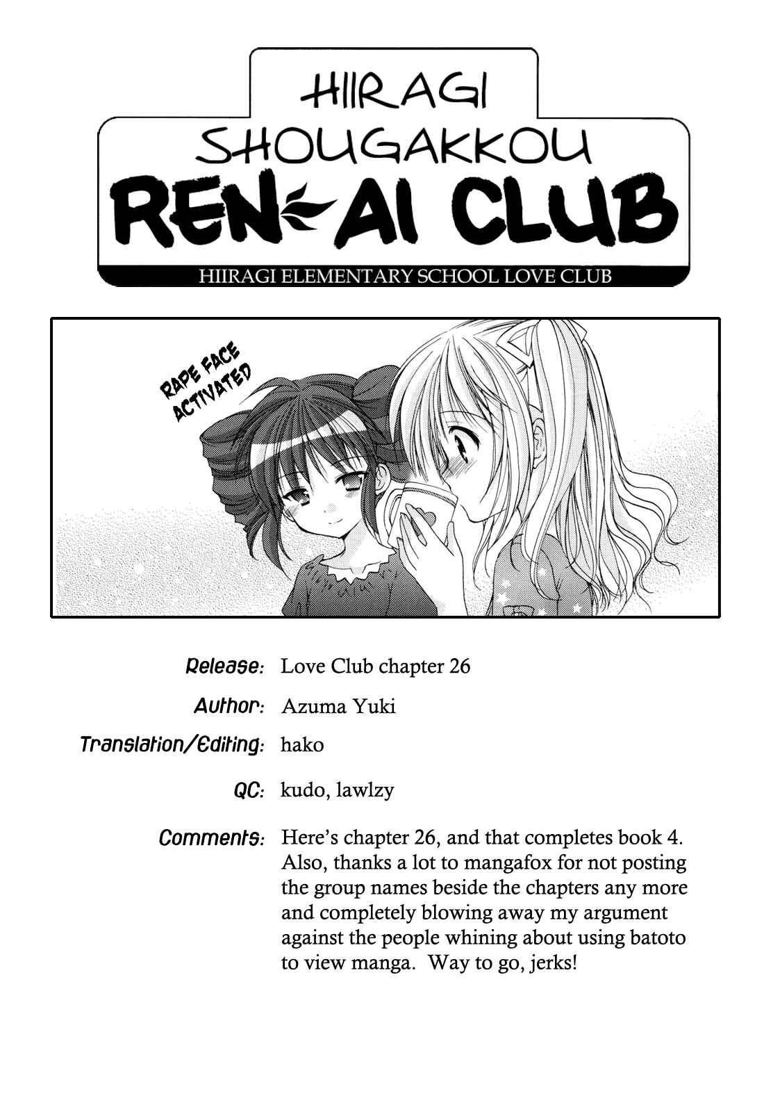 Page 28 Chapter 26 Hiiragi Shougakkou Ren’ai Club