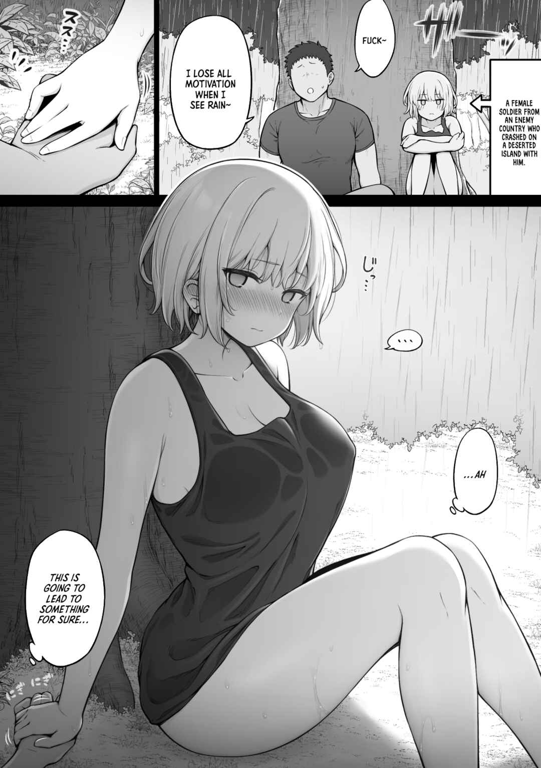 Page 1 Chapter 4 Life on a Deserted Island with an Enemy Female Soldier (18+ content)