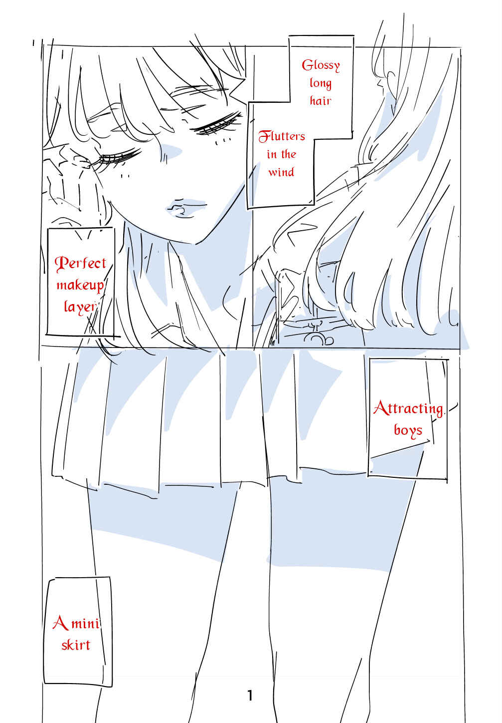 Page 1 Chapter Unknown_f8ee A Story About A Skinny Girl Who Aims To Have A Popular Body Alongside The Plump Gal Girl.