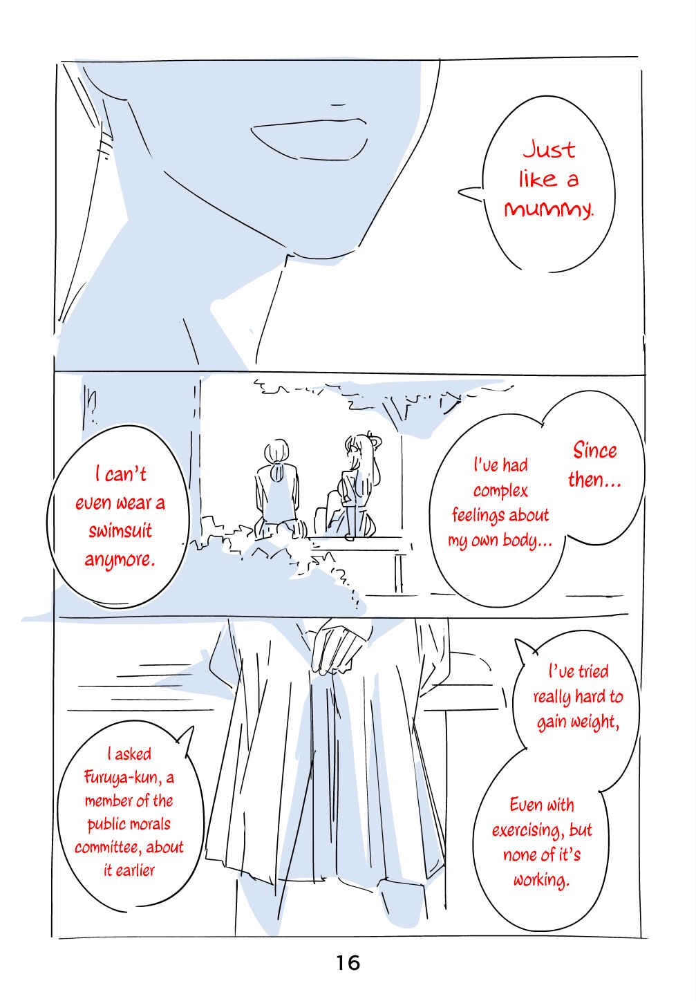 Page 16 Chapter Unknown_f8ee A Story About A Skinny Girl Who Aims To Have A Popular Body Alongside The Plump Gal Girl.