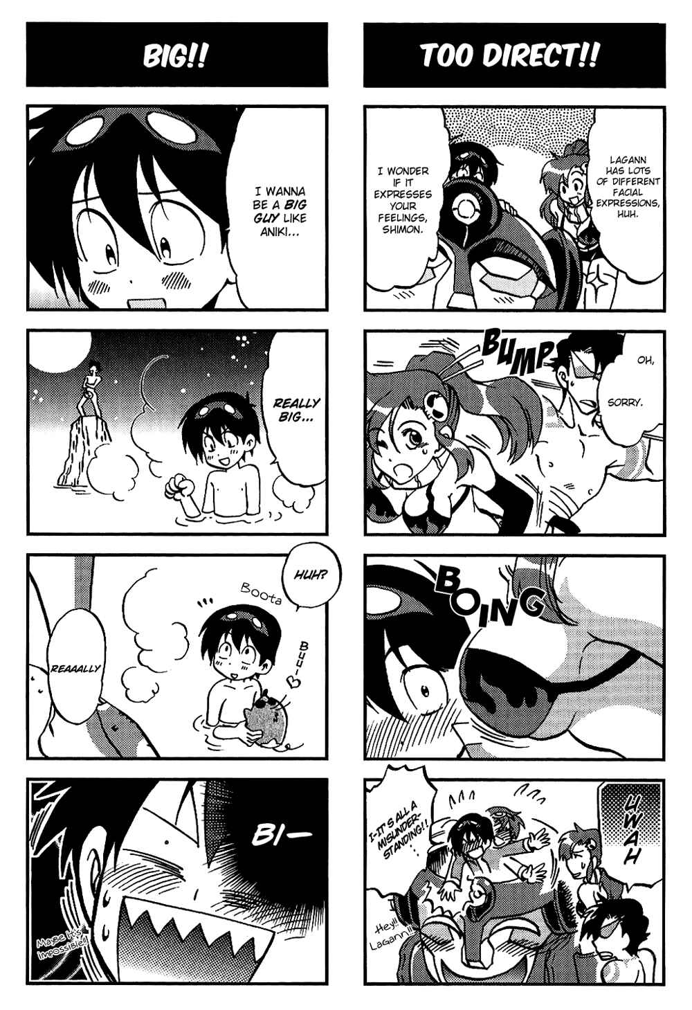Page 2 Chapter 5 Tengen Toppa Gurren Lagann 4-koma Kingdom - Yokos Belly Button Version