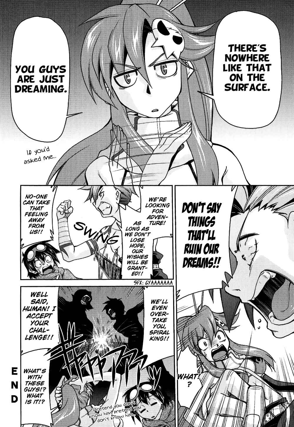 Page 8 Chapter 12 Tengen Toppa Gurren Lagann 4-koma Kingdom - Yokos Belly Button Version