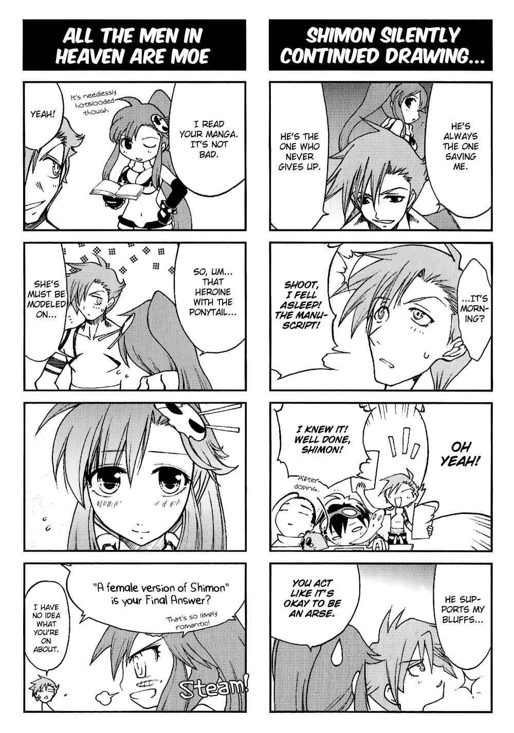 Page 8 Chapter 14 Tengen Toppa Gurren Lagann 4-koma Kingdom - Yokos Belly Button Version