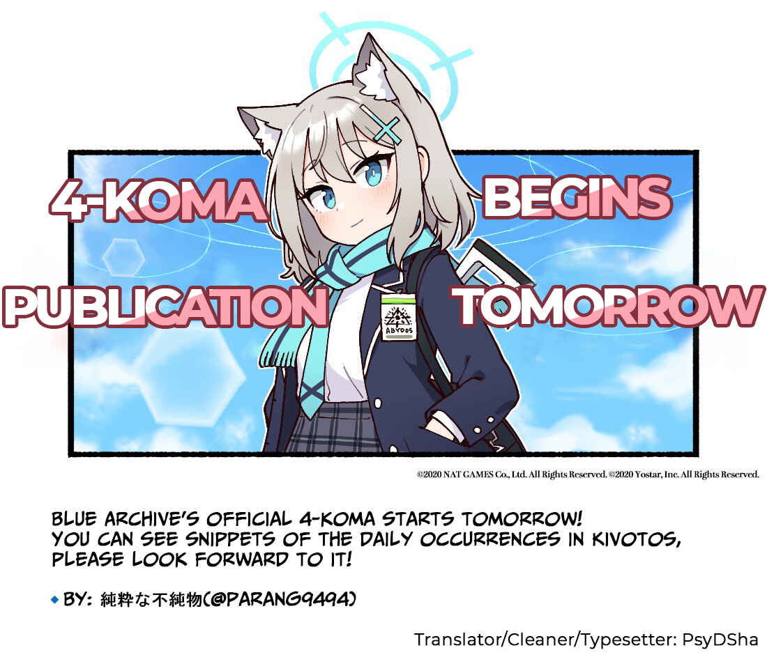 Page 1 Chapter 0 Blue Archive! (Japan)