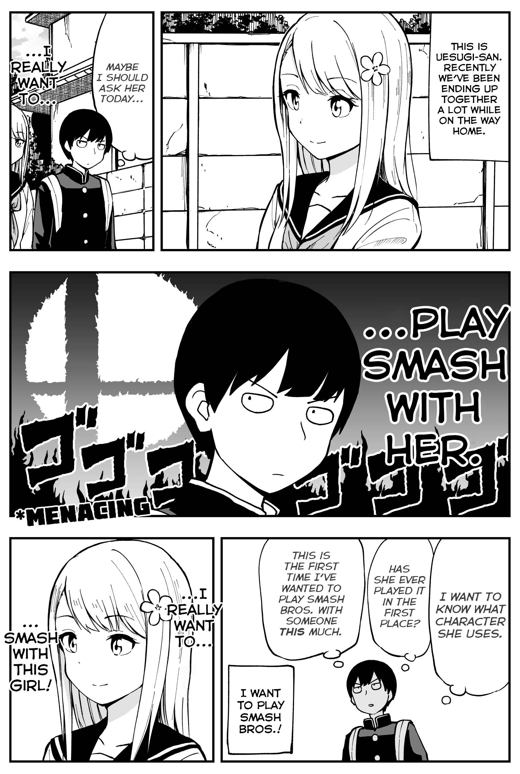 Page 1 Chapter Unknown_61e6 I Wanna Play Smash Bros. With That Girl