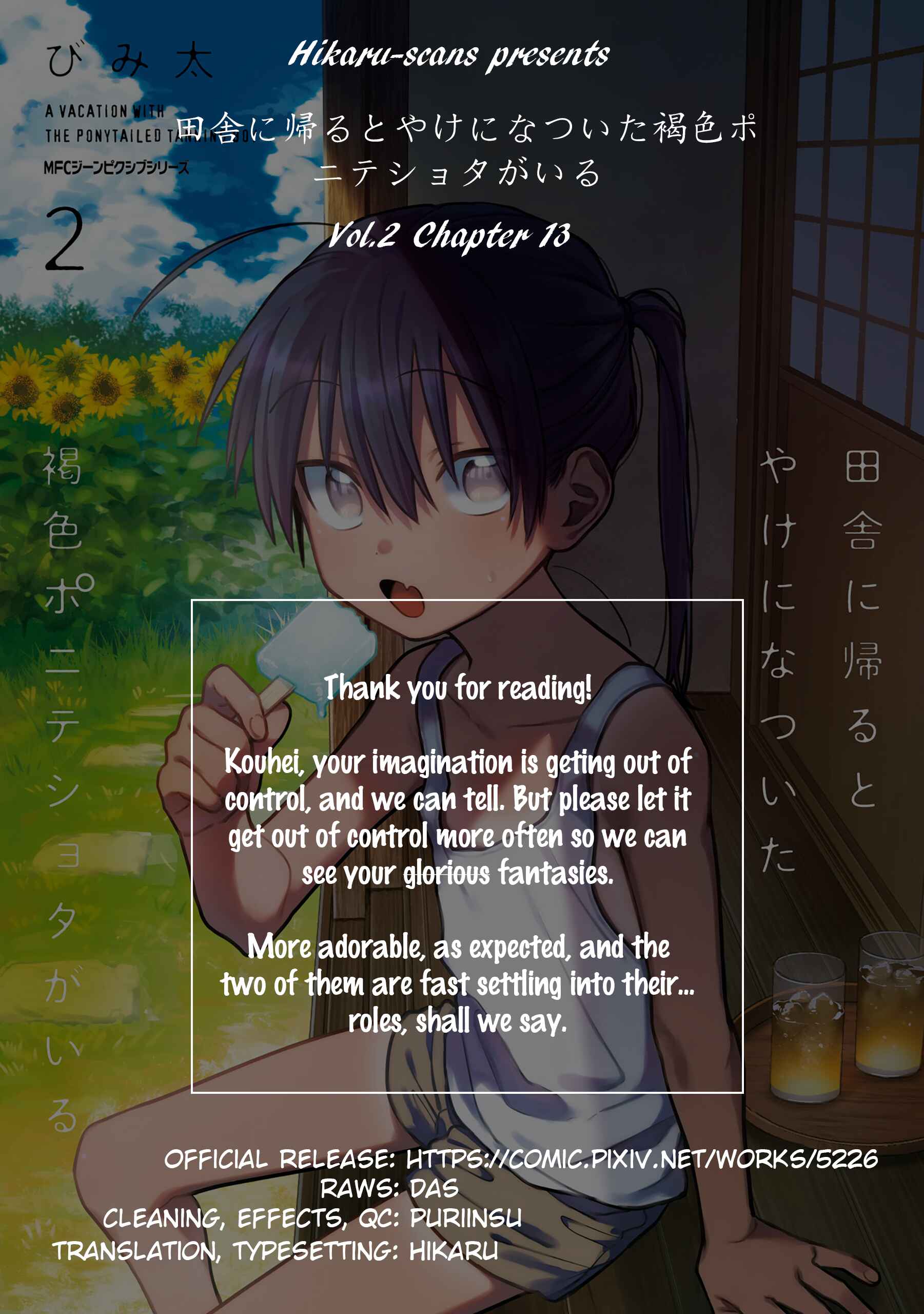 Page 14 Chapter 13 Inaka ni Kaeru to Yakeni Natsuita Kasshoku Ponytail Shota ga Iru