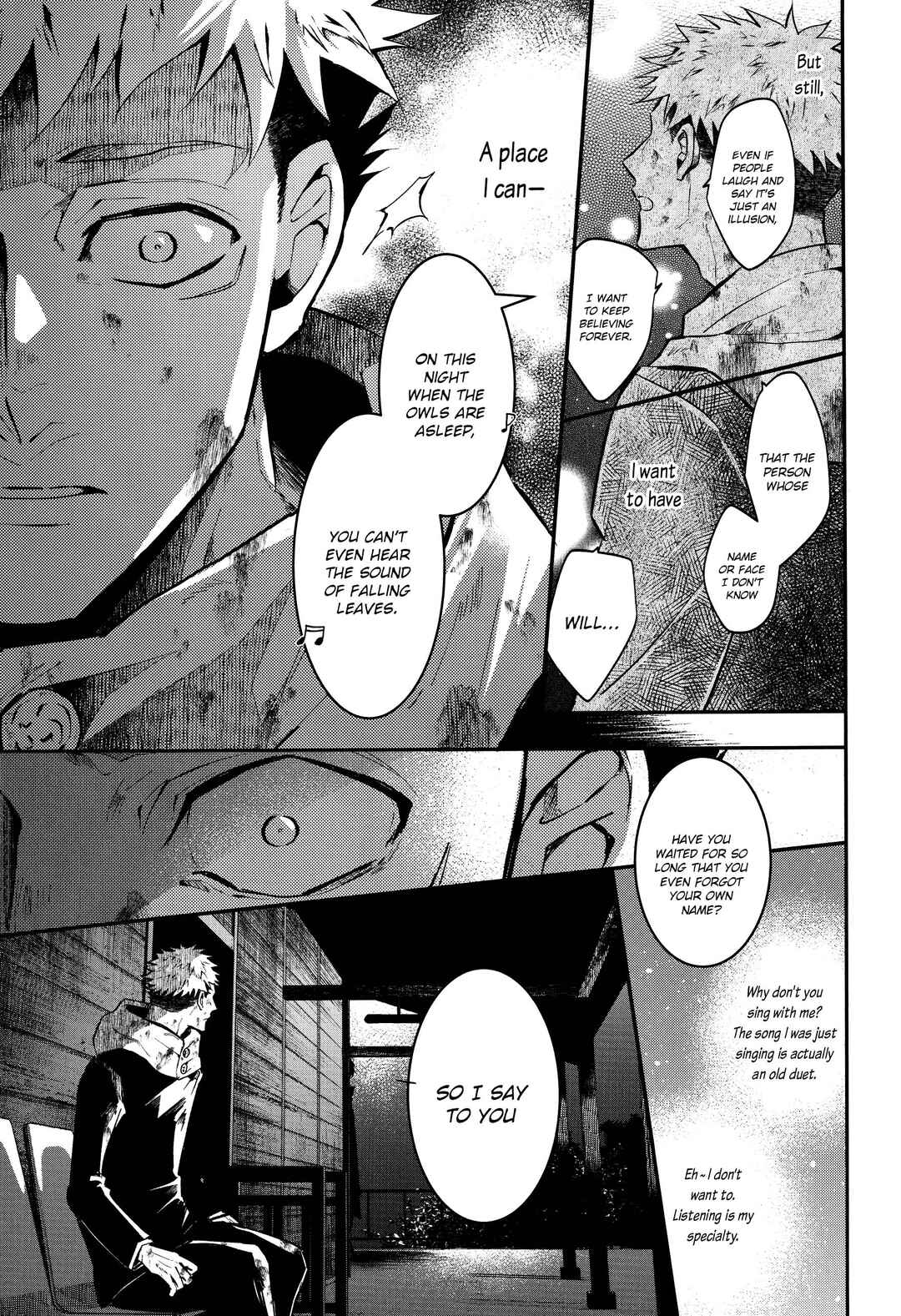 Page 130 Chapter Unknown_b049 Jujutsu Kaisen - Kaette Oide yo, Boku no Tokoro ni (Doujinshi)
