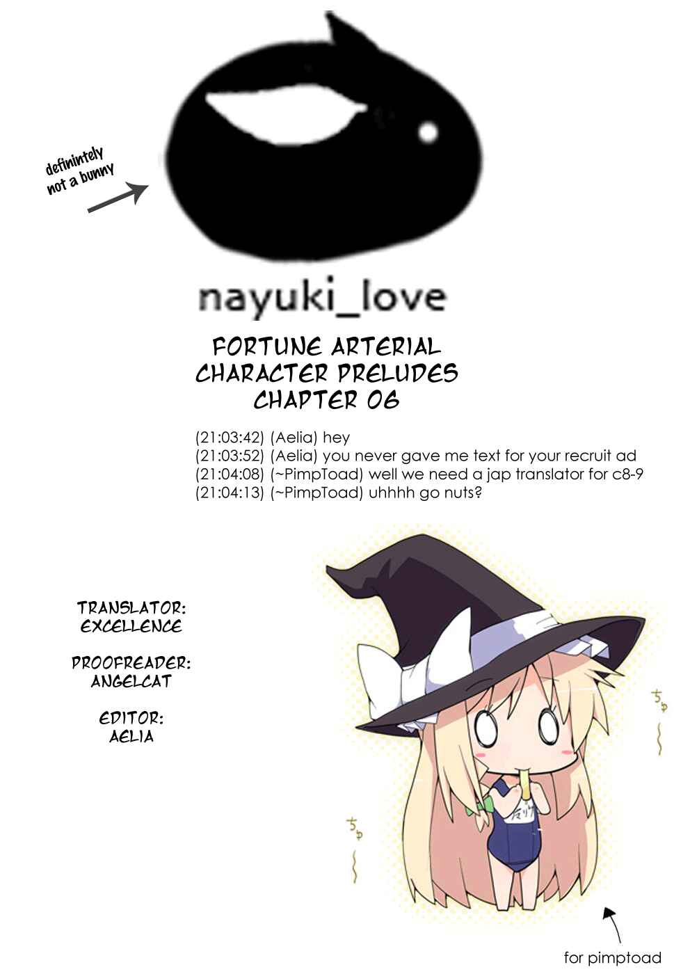 Page 1 Chapter 6 Fortune Arterial - Characters Prelude