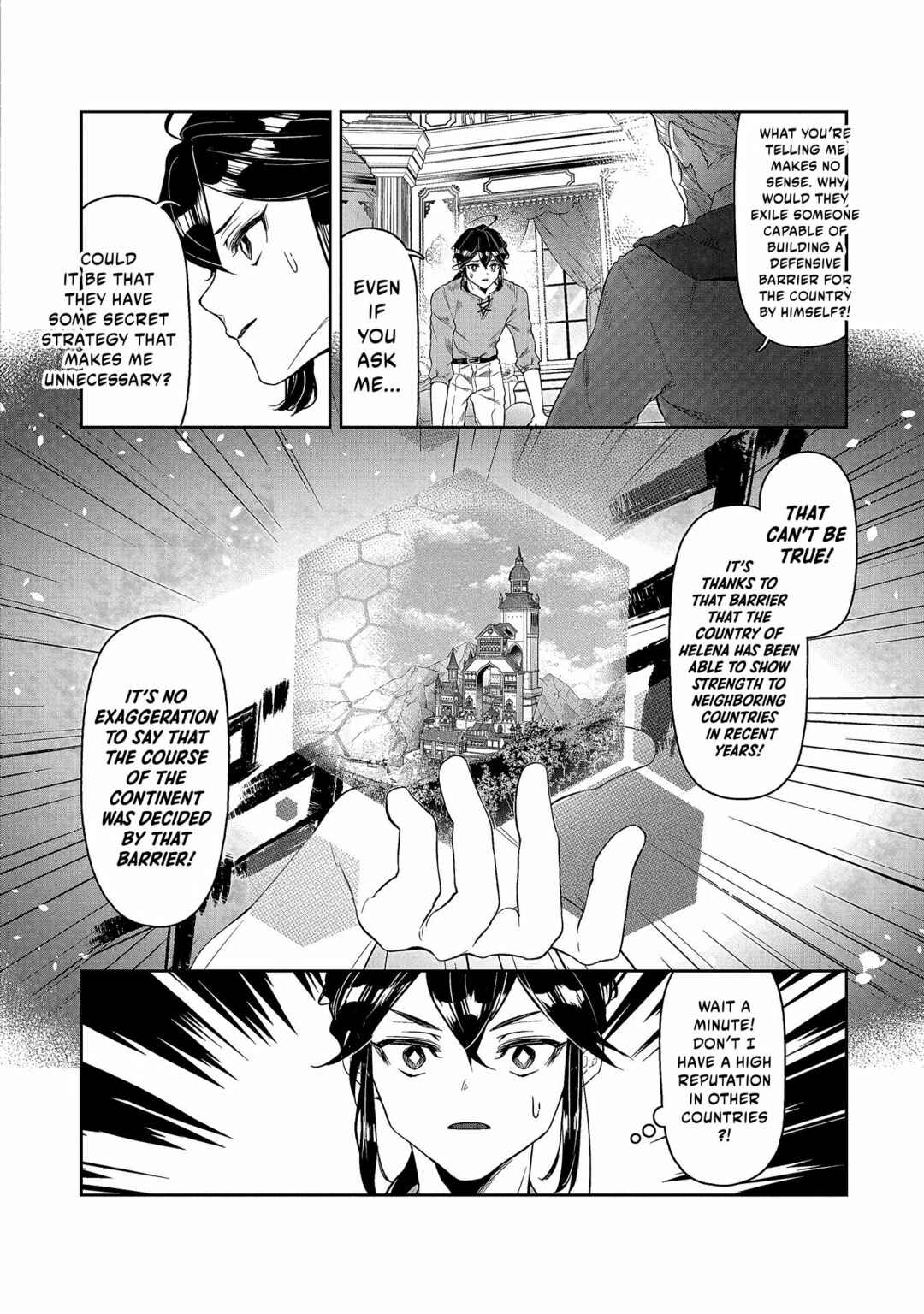 Page 3 Chapter 4 Kuni ni Saikyou no Barrier wo Hattara Heiwa ni Narisugite Tsuihousaremashita ~Ore no Mahou ga Yabasugite, Bijo to Mazoku ni Kakomarerun da ga!?~