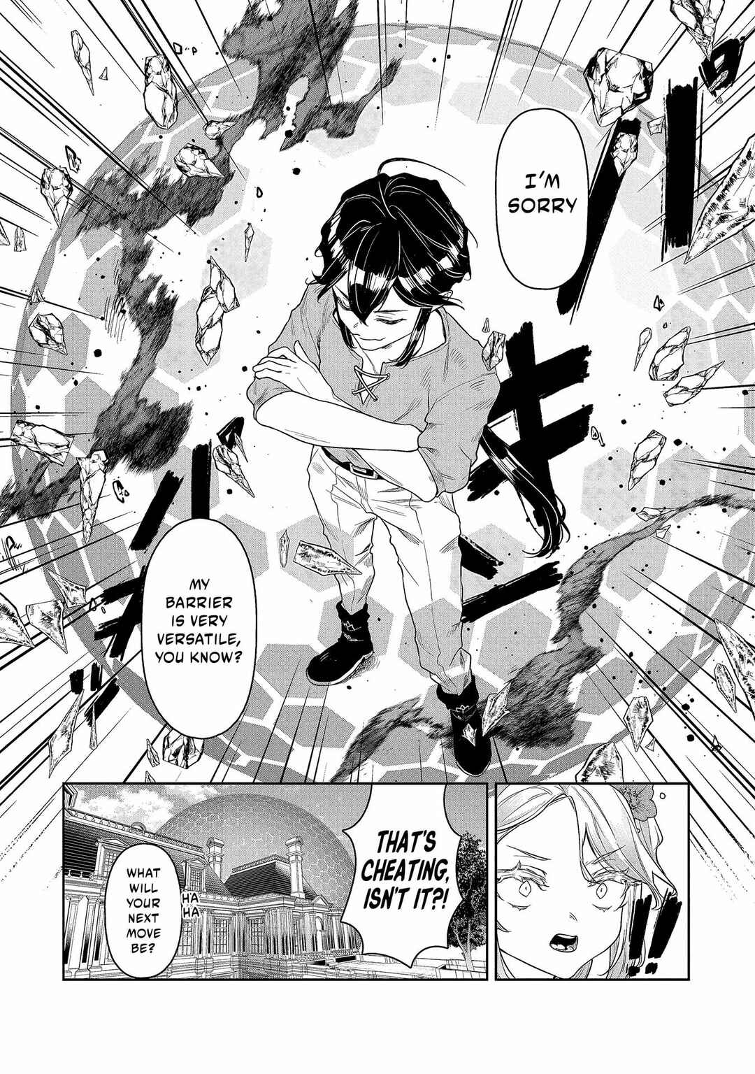 Page 15 Chapter 3 Kuni ni Saikyou no Barrier wo Hattara Heiwa ni Narisugite Tsuihousaremashita ~Ore no Mahou ga Yabasugite, Bijo to Mazoku ni Kakomarerun da ga!?~