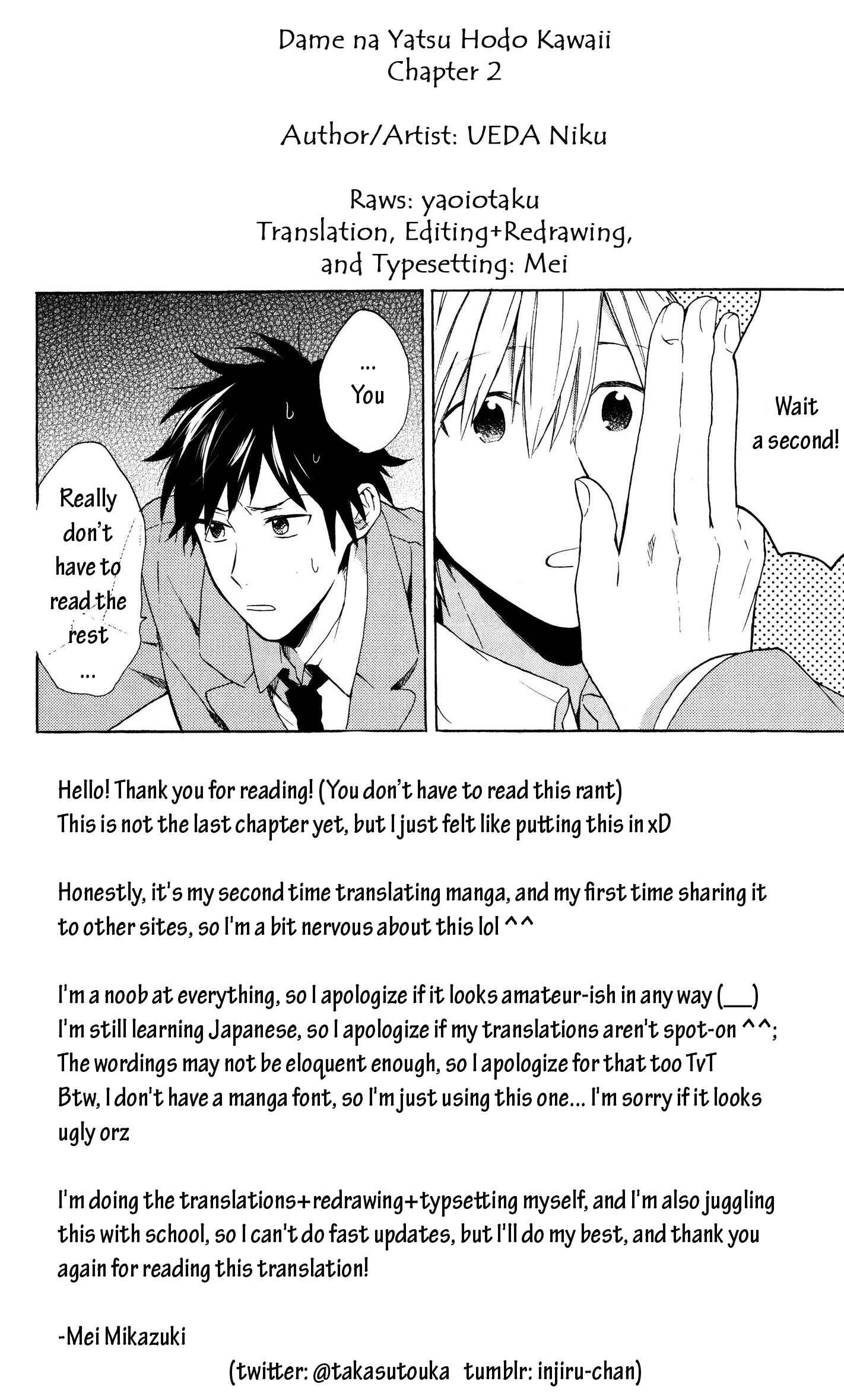 Page 26 Chapter 2 Dame na Yatsu Hodo Kawaii