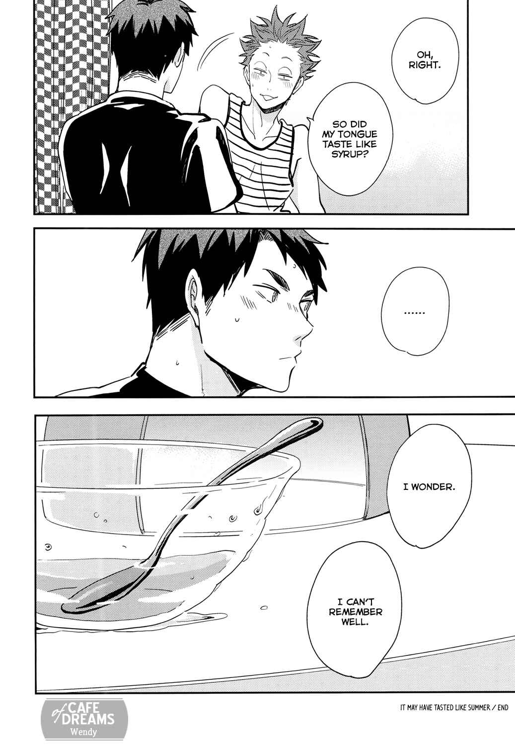 Page 22 Chapter Unknown_3566 Haikyuu!! - Natsu no Aji ga Shita Kamoshirenai (Doujinshi)