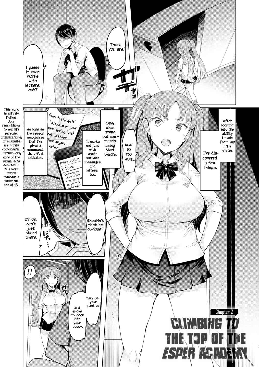 Page 1 Chapter 3 Climbing to The Top of the Esper Academy