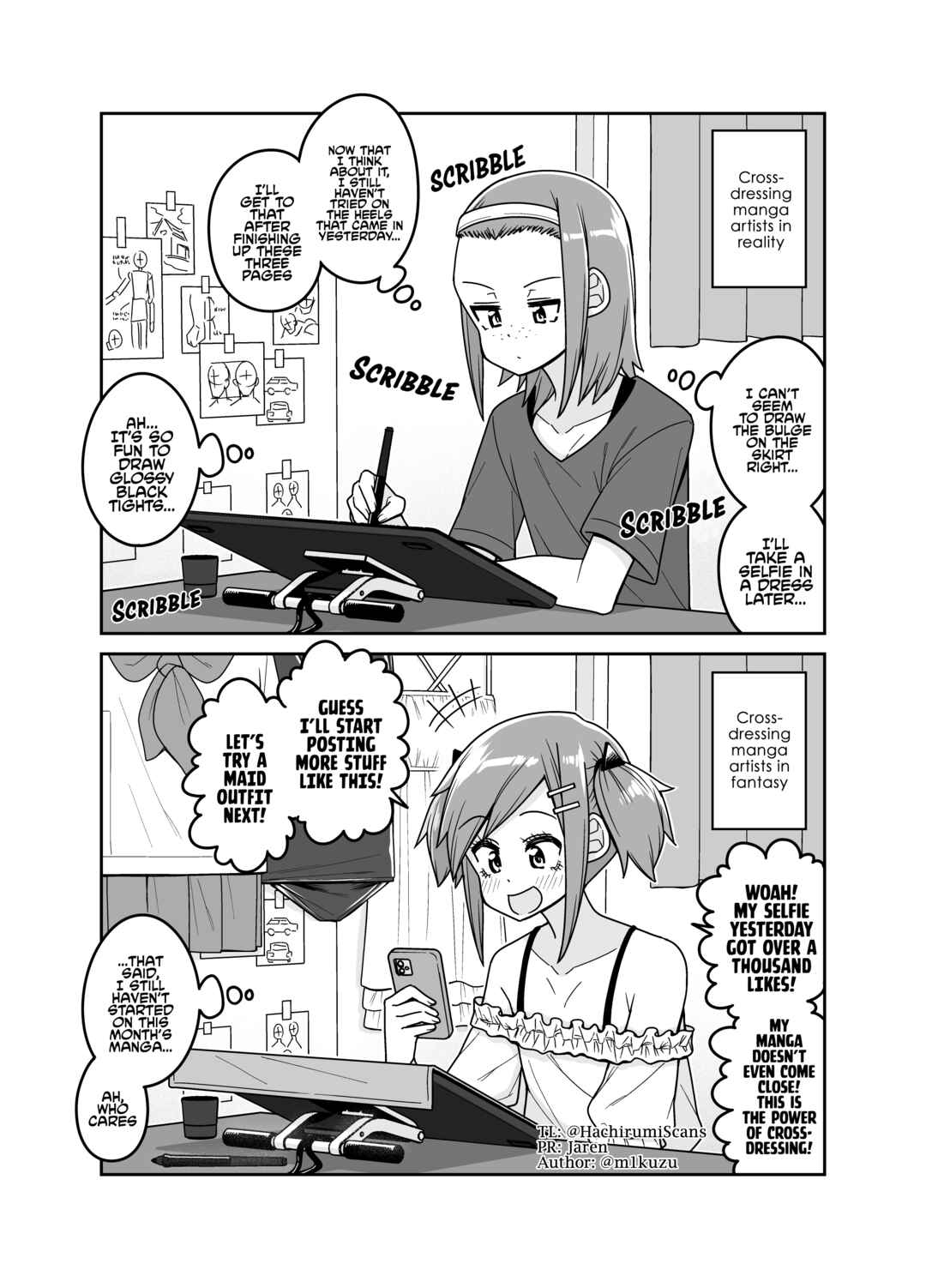 Page 1 Chapter Unknown_7496 Crossdressing Manga Artists in Reality vs Fantasy