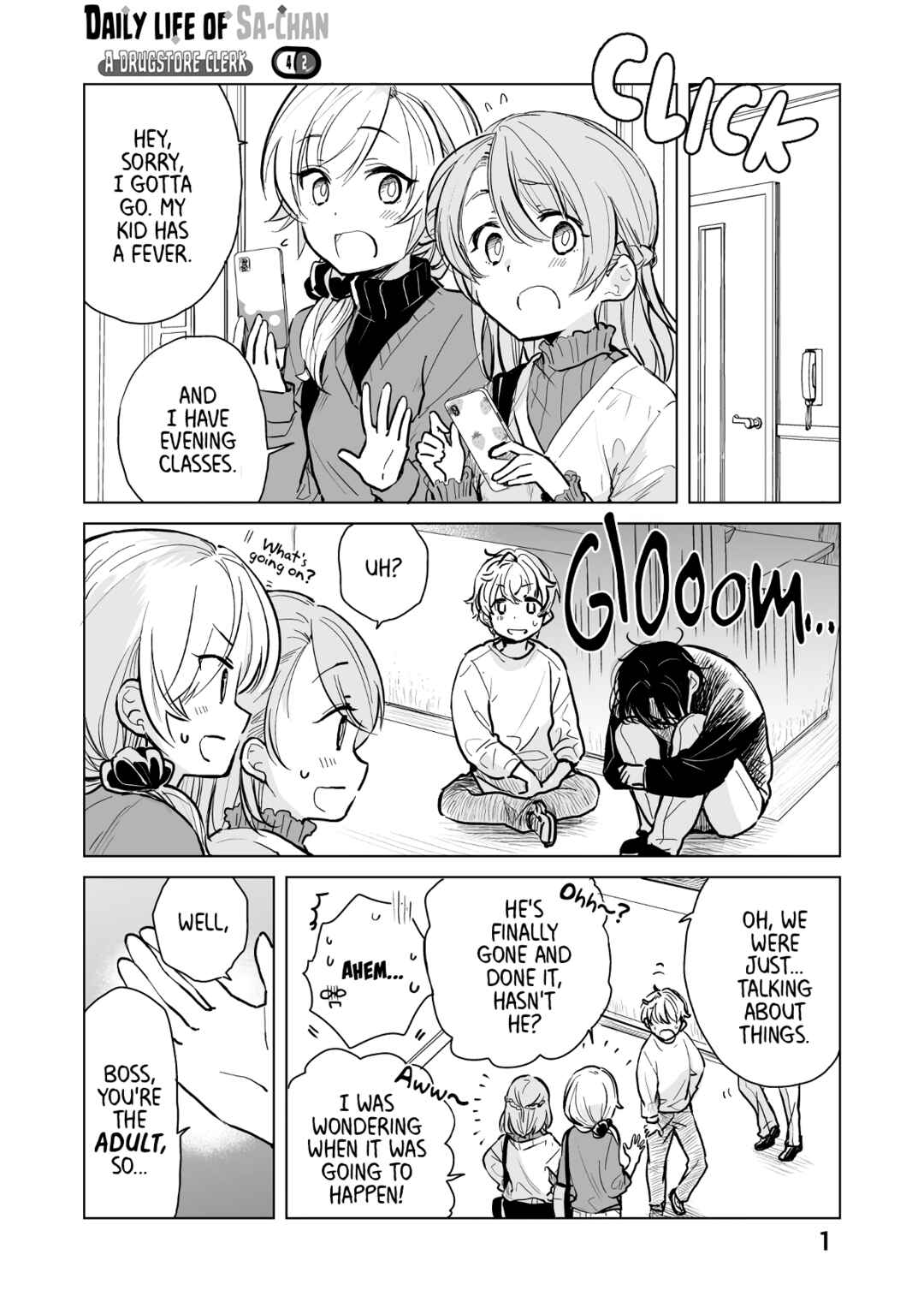 Page 1 Chapter 42 Drug Store Tenin Sacchan no Nichijou