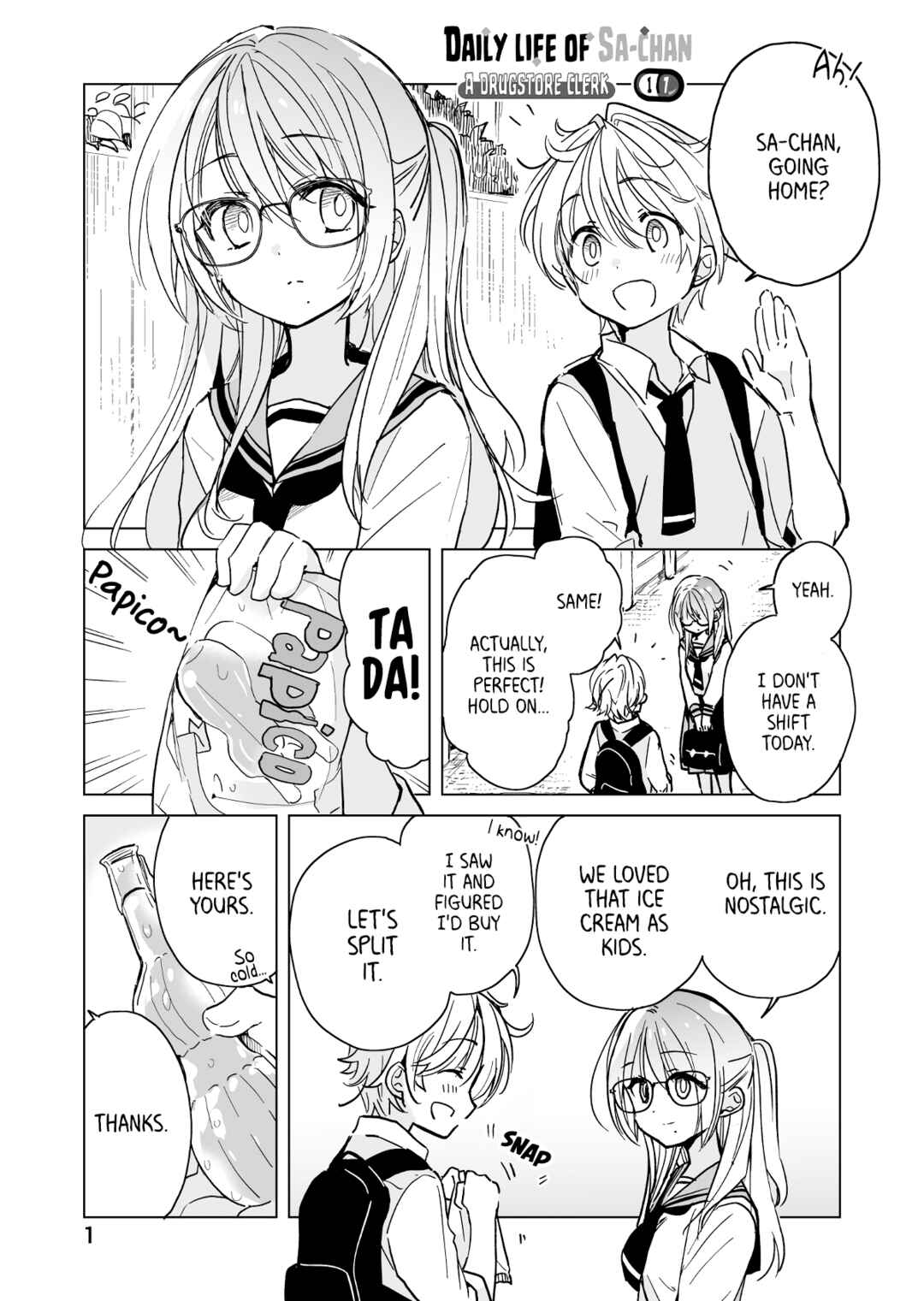 Page 1 Chapter 17 Drug Store Tenin Sacchan no Nichijou