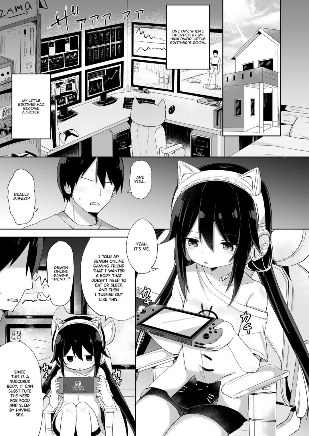 Page 3 Chapter Unknown_d585 Downer-kei Gamer Otouto ga Nii-san Sukisuki Imouto Succubus ni Naru made