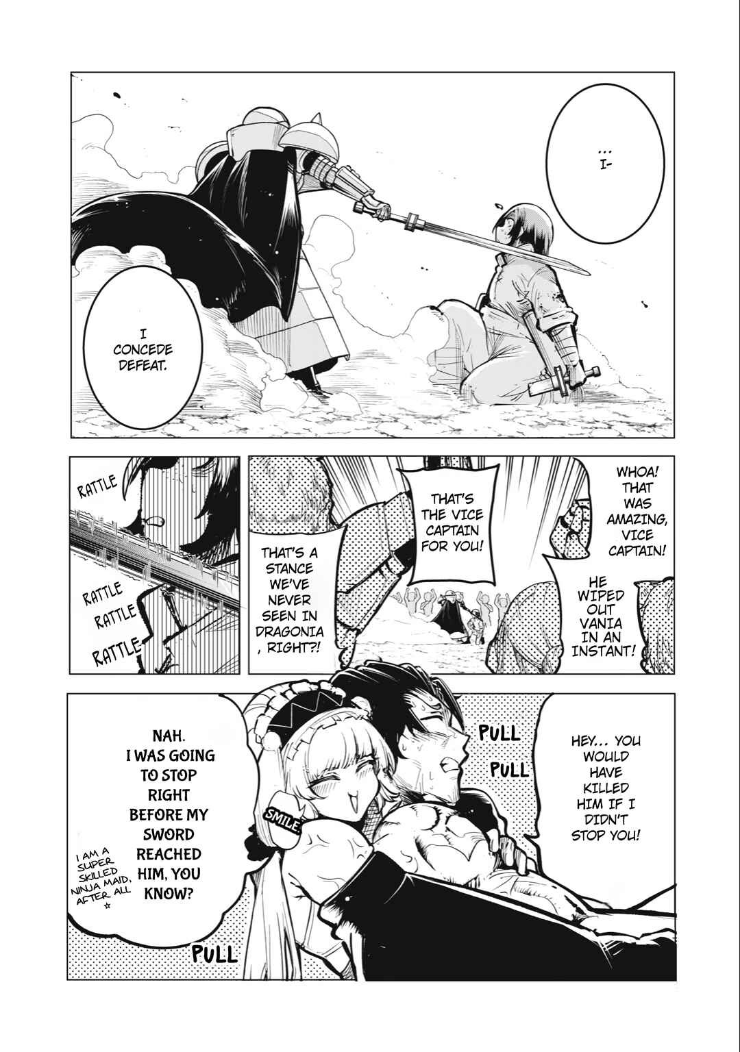 Page 14 Chapter 10 Kuni wo Owareta Ryuushi-san, Hirowareta Ringoku de Ukkari Musou Shite Shimau. ~Jakushou Kokka ga Tairiku Saikyou no Ryuu no Rakuen ni Naru made~