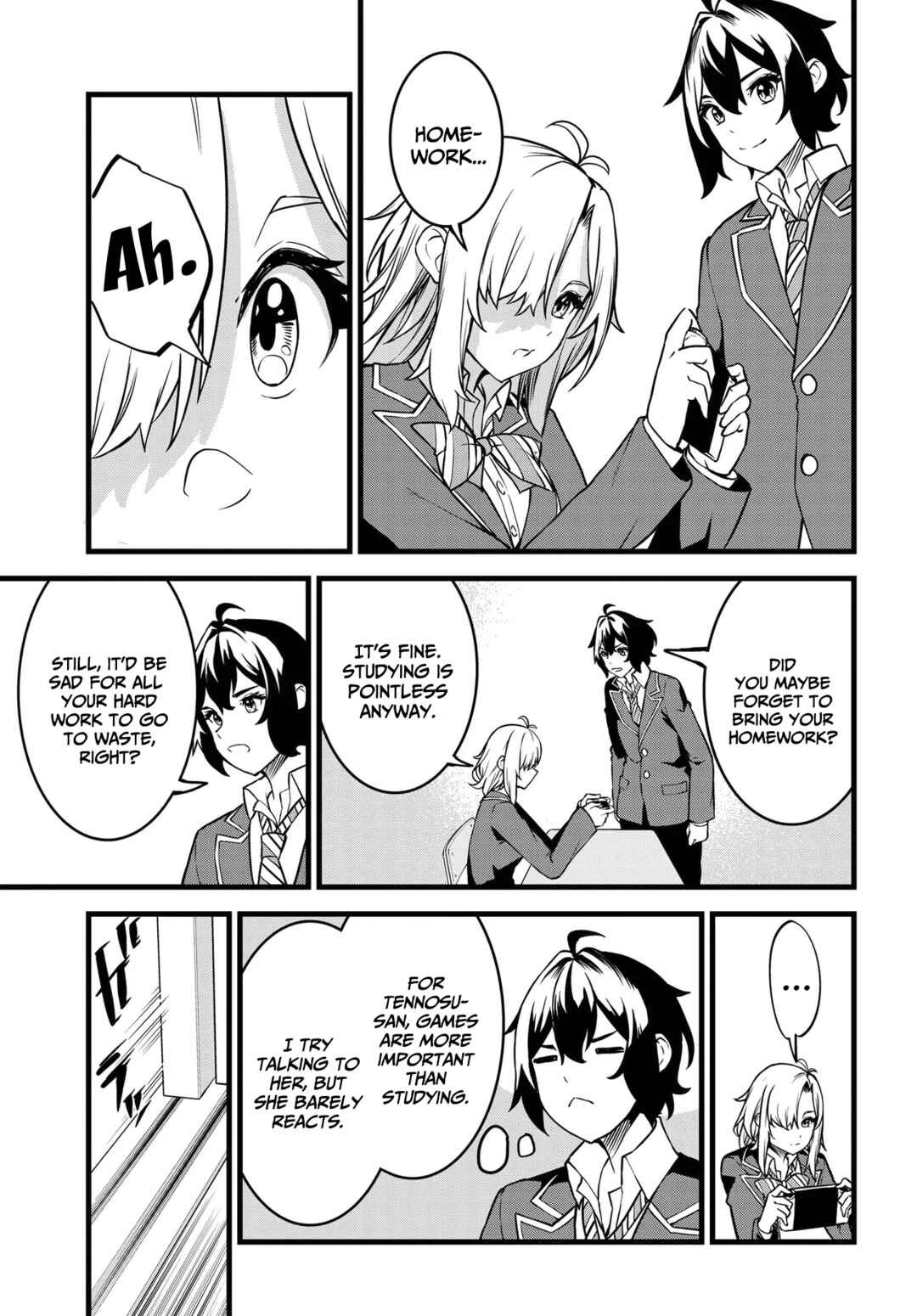Page 9 Chapter 1.1 Tensai Bishoujo Sanshimai wa Isourou ni Dake Choro Kawaii