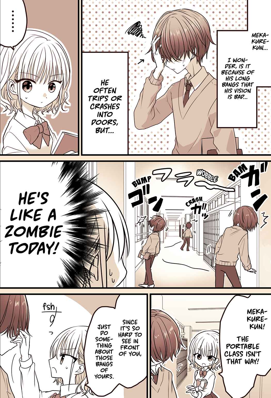 Page 1 Chapter 4 A Manga about being interested in a Mekakure Guy