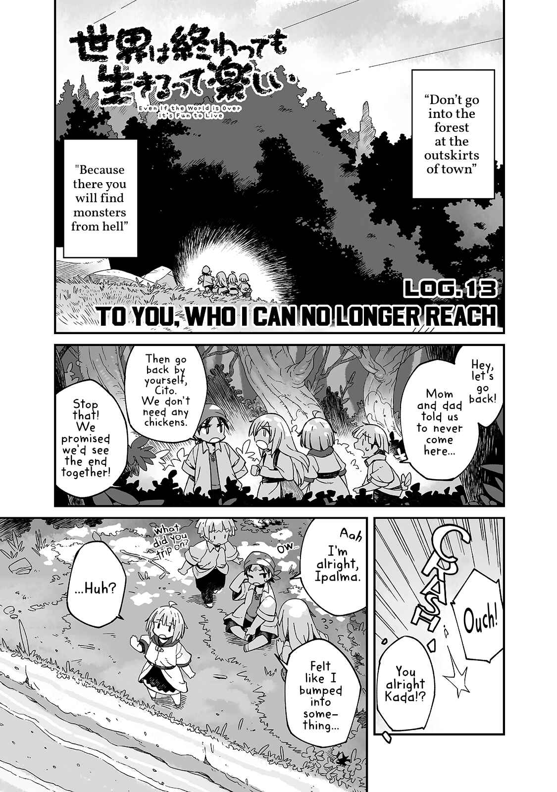 Page 1 Chapter 13 Sekai wa Owattemo Ikirutte Tanoshii