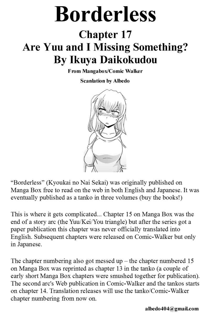 Page 19 Chapter 17 Kyoukai no Nai Sekai