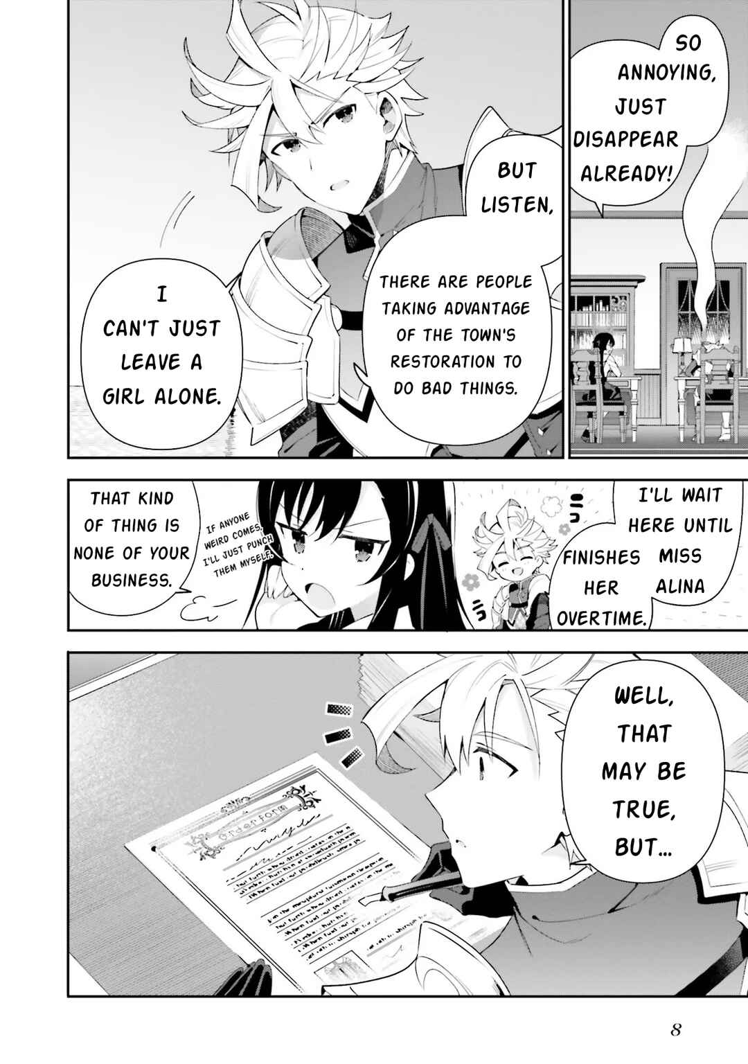 Page 10 Chapter 7 Guild no Uketsukejou Desu ga, Zangyou wa Iya Nanode Boss wo Solo Toubatsu Shiyou to Omoimasu