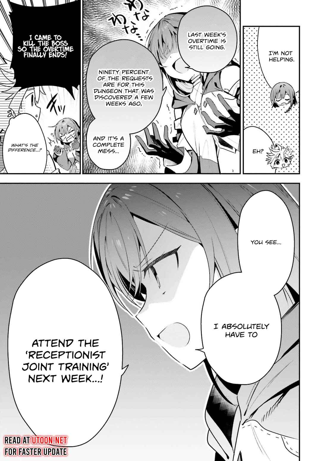 Page 10 Chapter 40 Guild no Uketsukejou Desu ga, Zangyou wa Iya Nanode Boss wo Solo Toubatsu Shiyou to Omoimasu