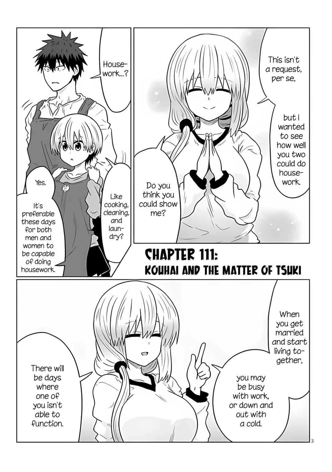 Page 3 Chapter 111 Uzaki-chan wa Asobitai!