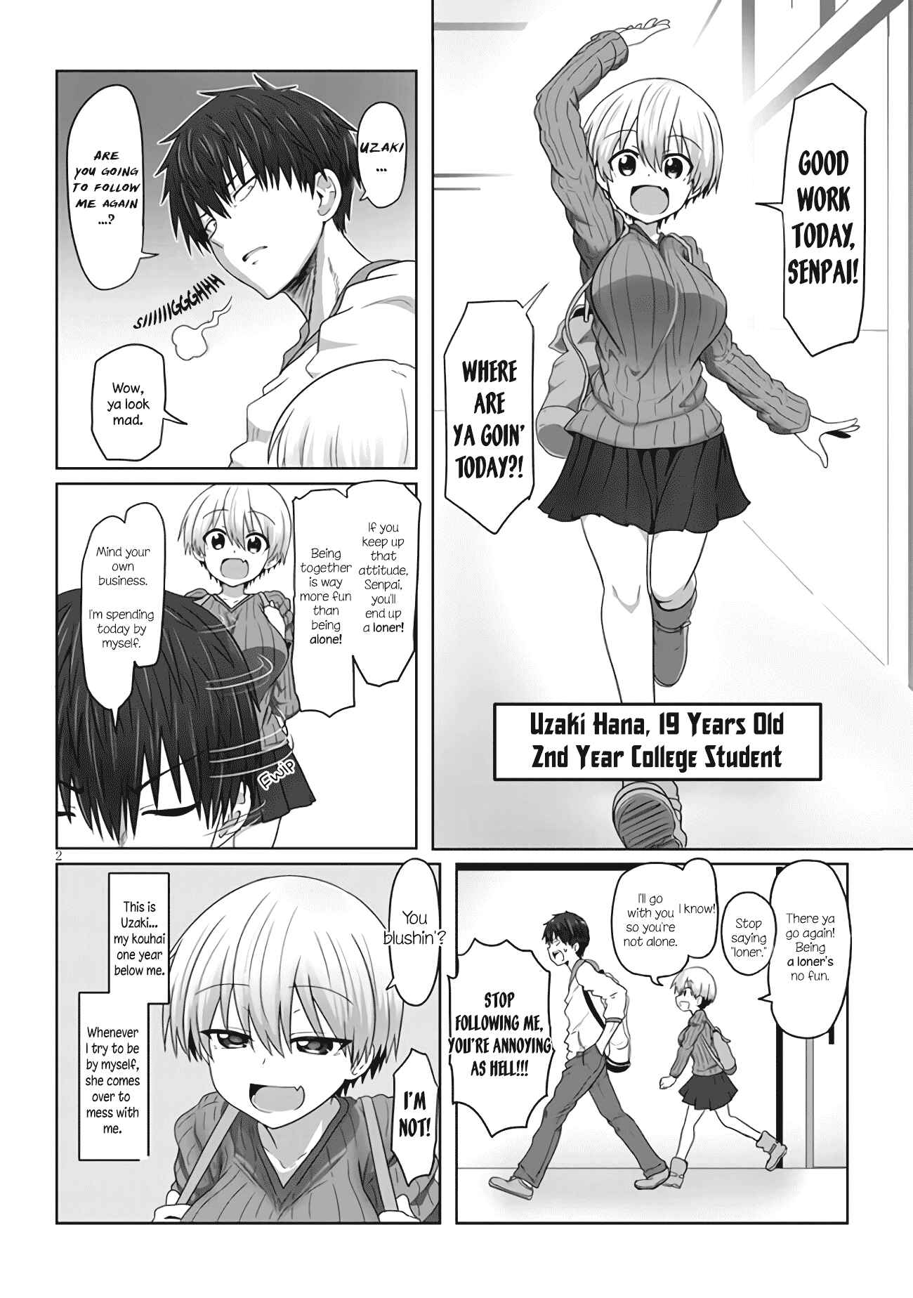 Page 3 Chapter 1.1 Uzaki-chan wa Asobitai!