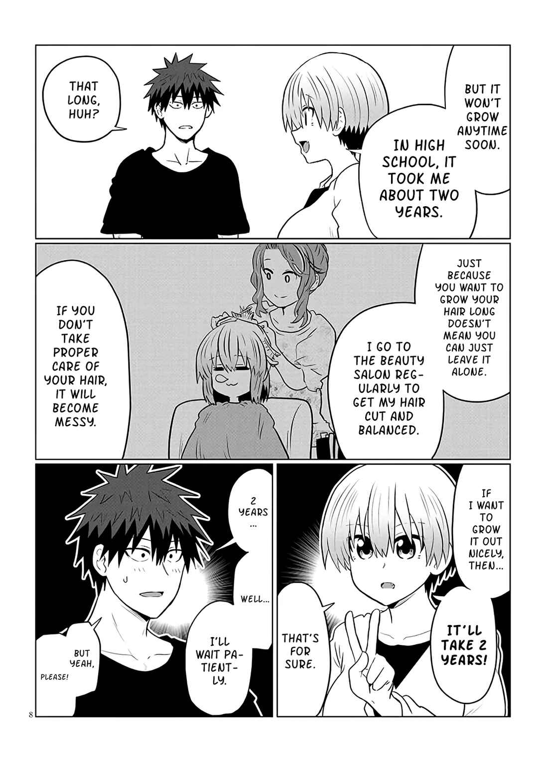 Page 8 Chapter 125 Uzaki-chan wa Asobitai!