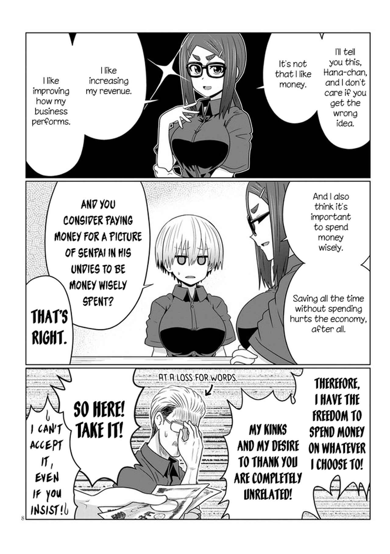 Page 8 Chapter 68 Uzaki-chan wa Asobitai!