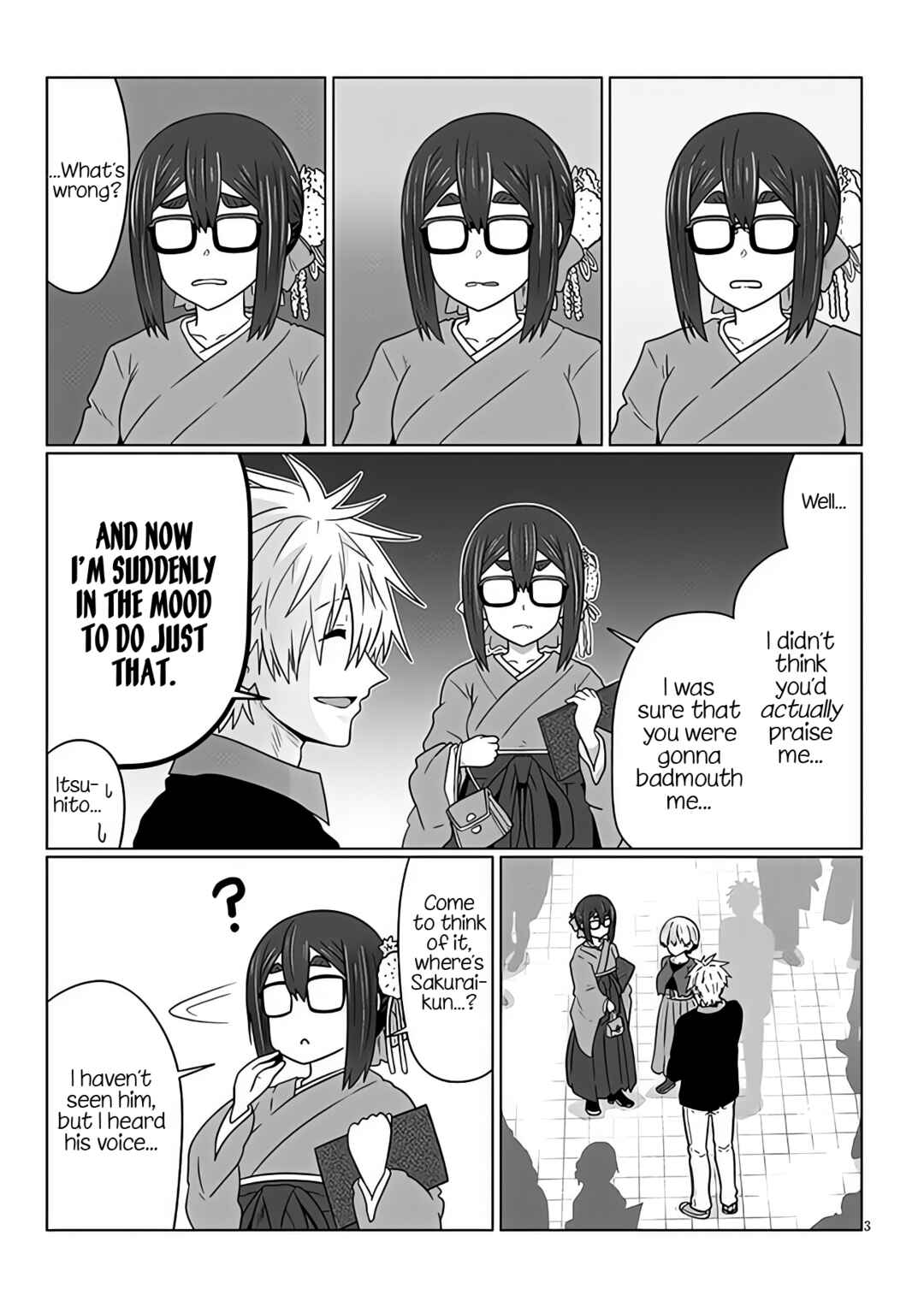 Page 3 Chapter 95 Uzaki-chan wa Asobitai!