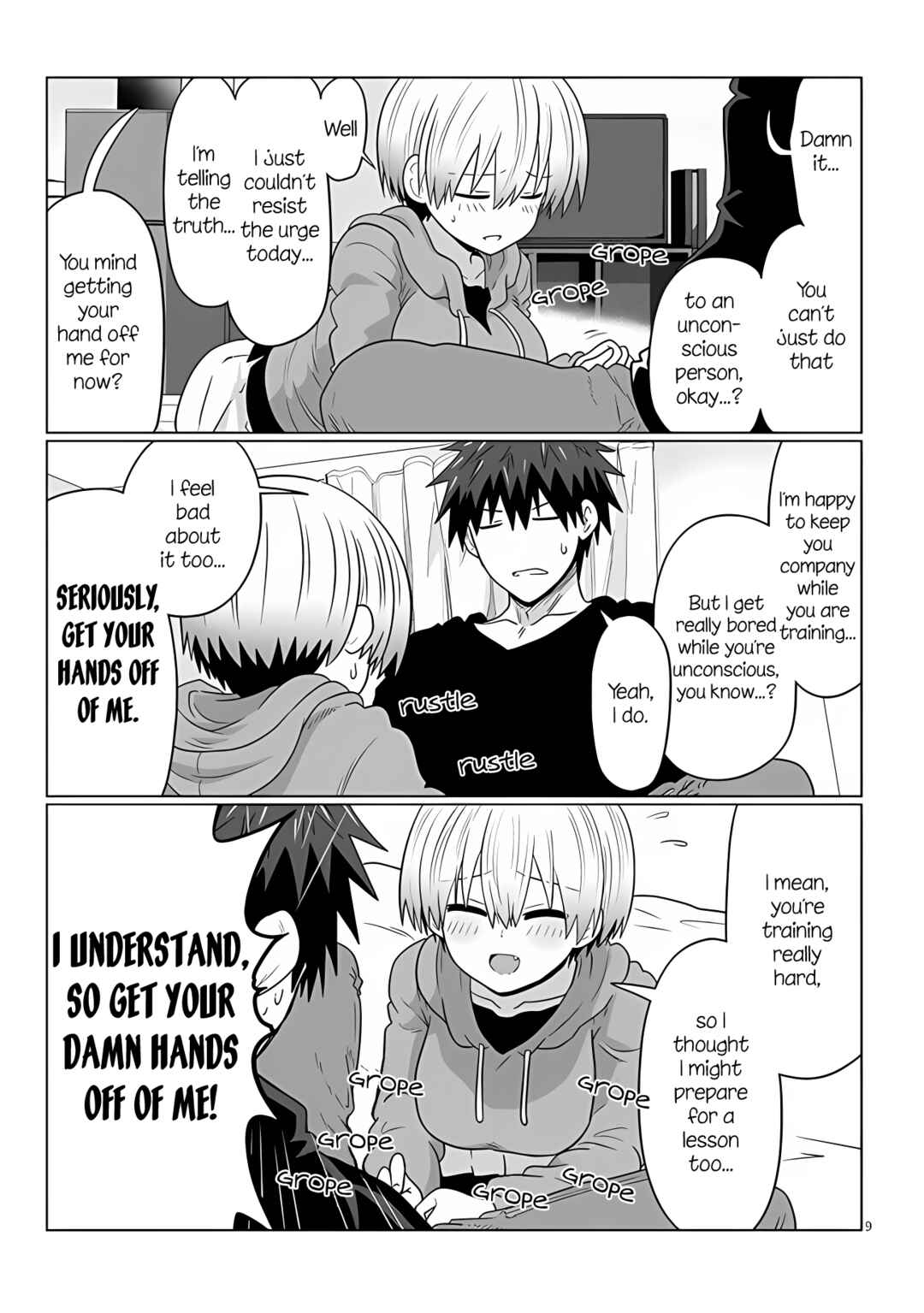 Page 9 Chapter 105 Uzaki-chan wa Asobitai!