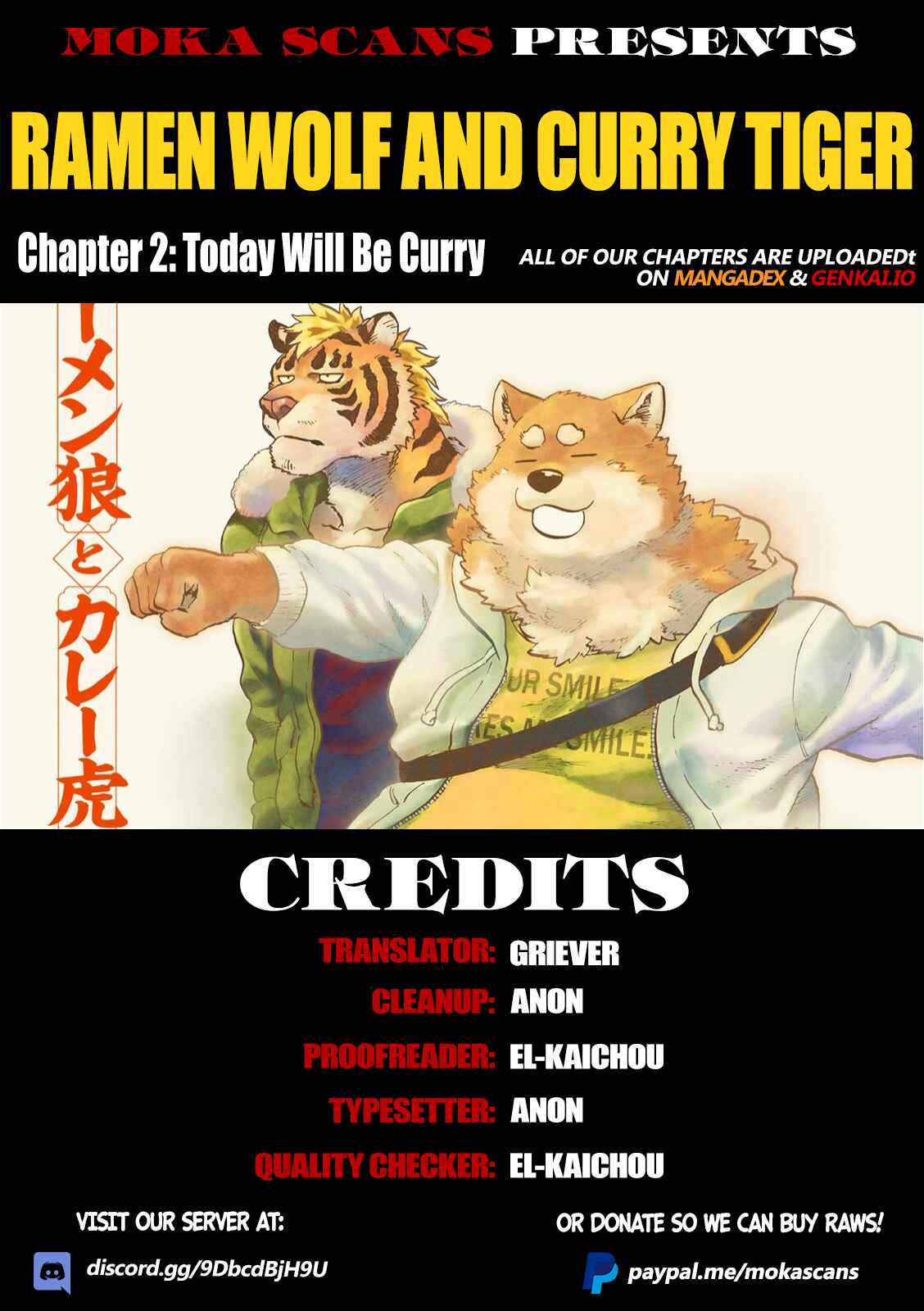 Page 1 Chapter 2 Ramen Wolf and Curry Tiger