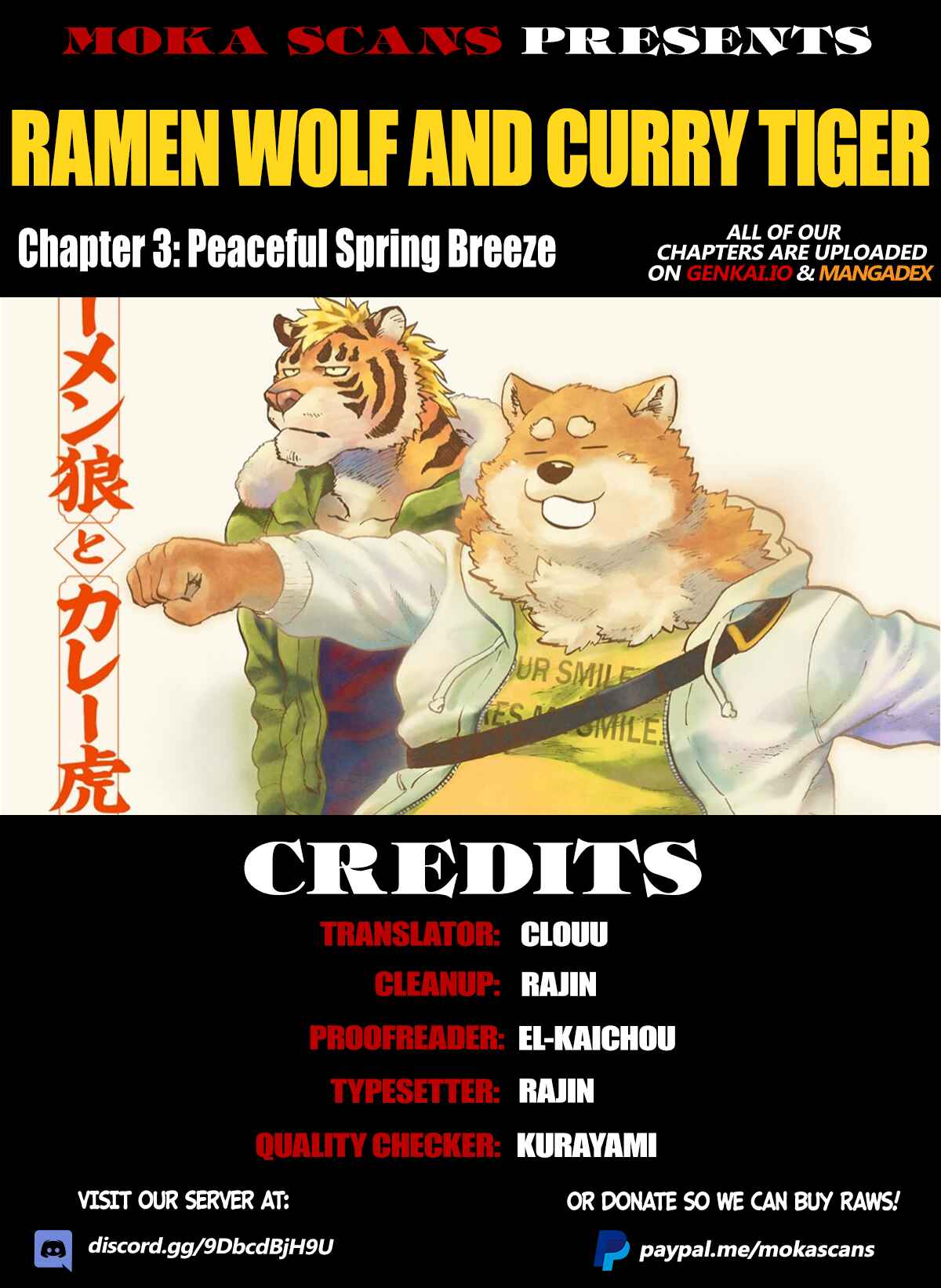 Page 1 Chapter 3 Ramen Wolf and Curry Tiger