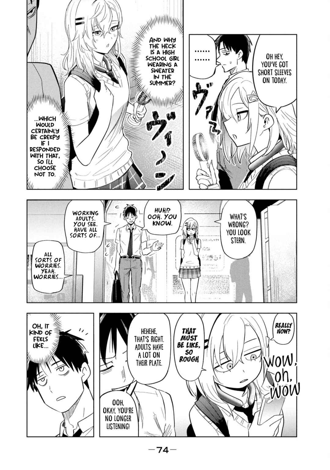 Page 4 Chapter 5 Asa no Tsuukin Densha de, Yatara to Hanashikakete Kuru Joshikousei.
