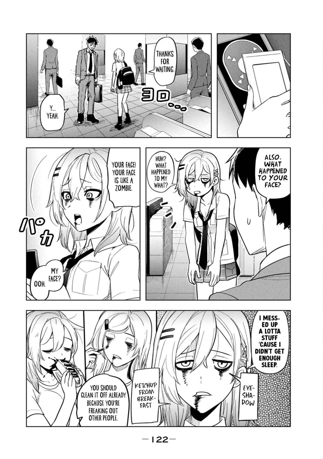 Page 4 Chapter 8 Asa no Tsuukin Densha de, Yatara to Hanashikakete Kuru Joshikousei.