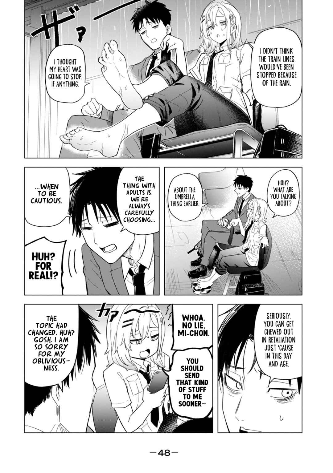 Page 8 Chapter 3 Asa no Tsuukin Densha de, Yatara to Hanashikakete Kuru Joshikousei.