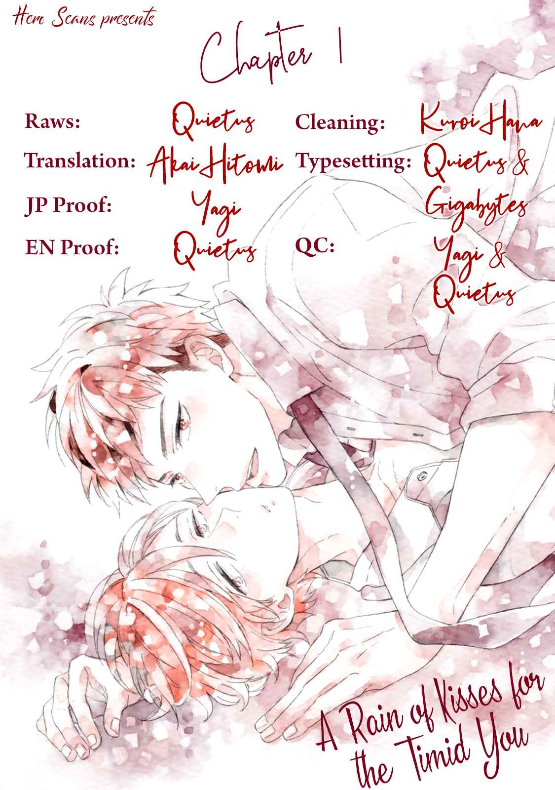 Page 2 Chapter 1 Kowagari Kimi ni Kisu no Ame