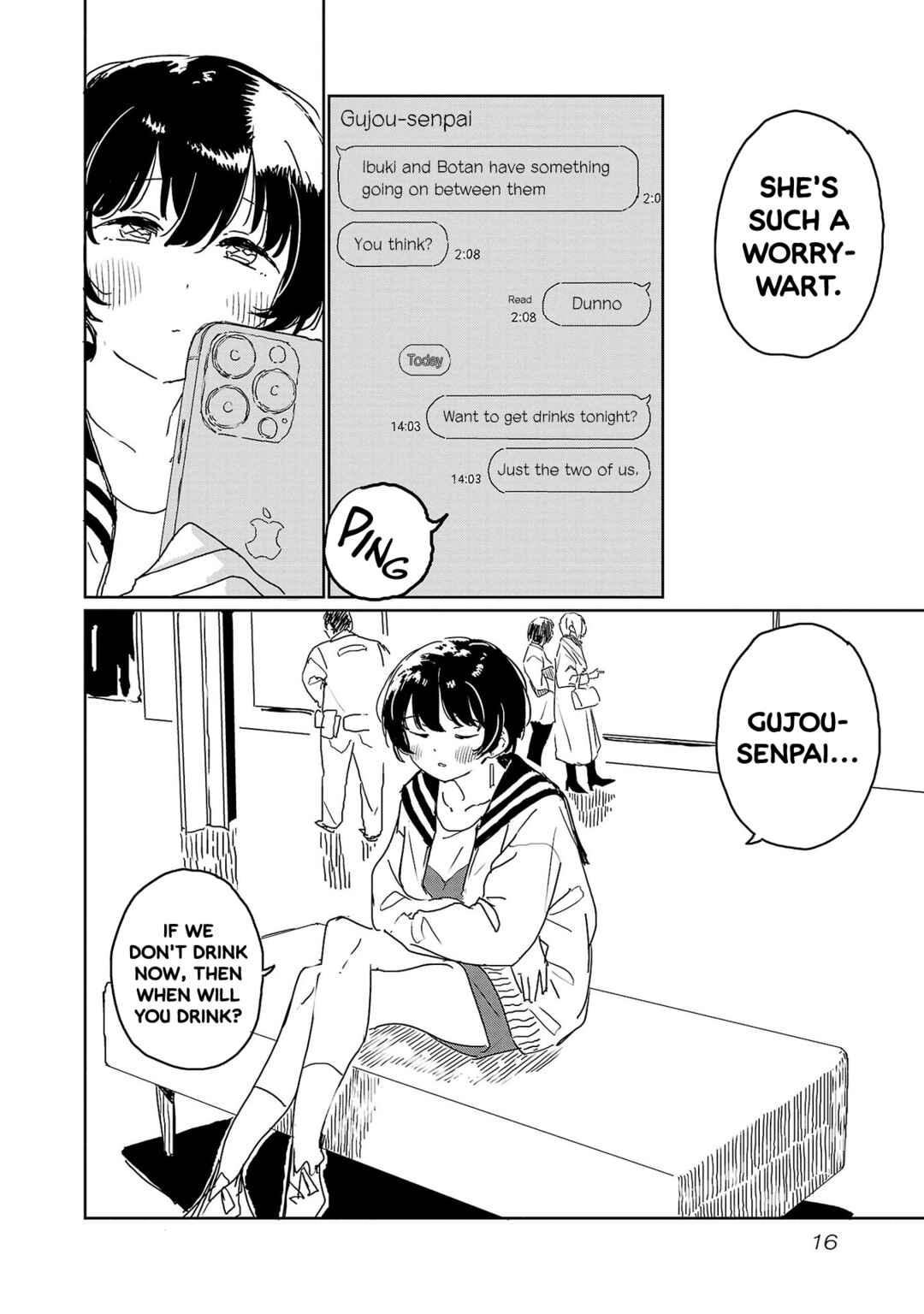Page 15 Chapter 28 Kamiina Botan, Yoeru Sugata wa Yuri no Hana.