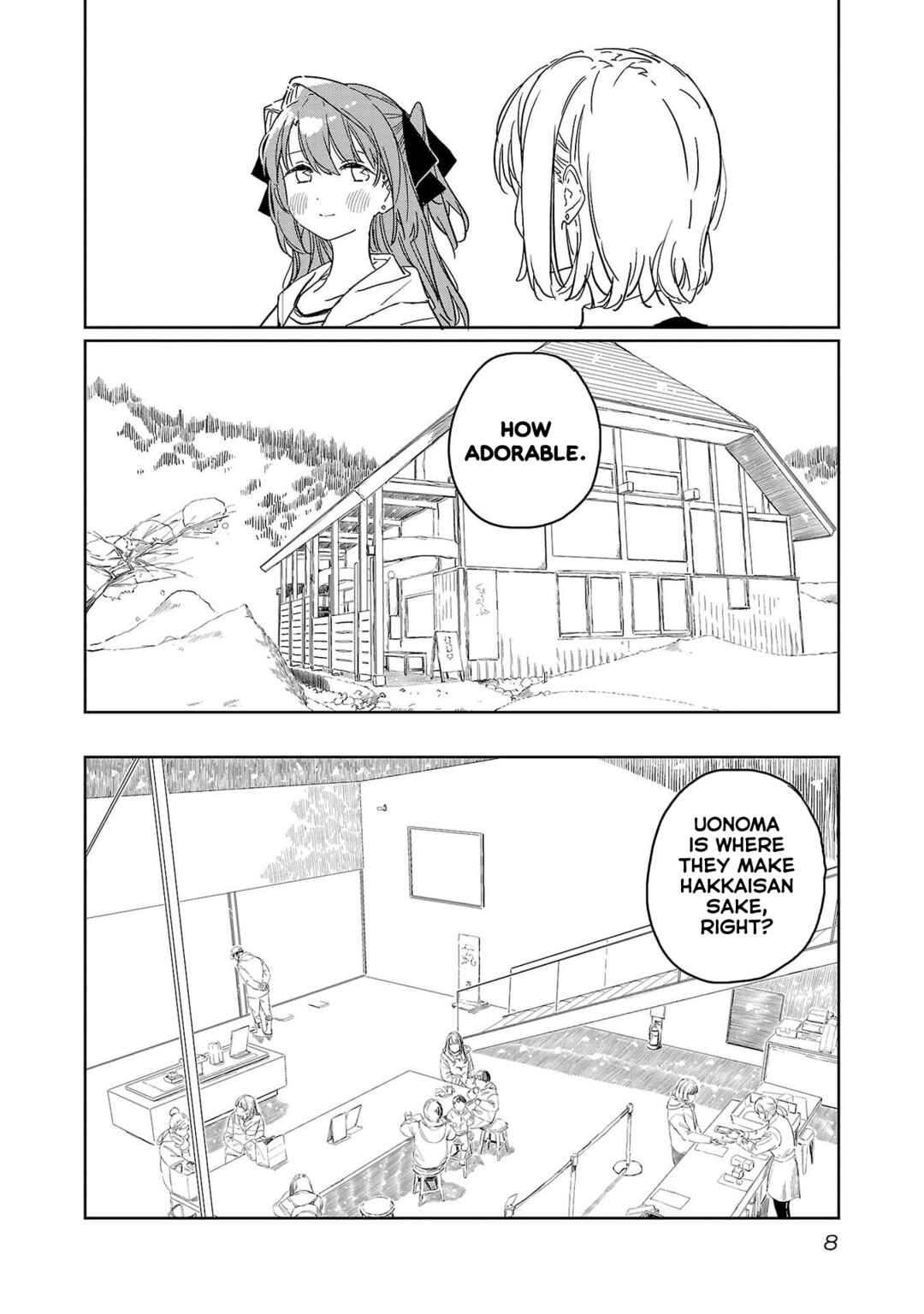 Page 8 Chapter 38 Kamiina Botan, Yoeru Sugata wa Yuri no Hana.