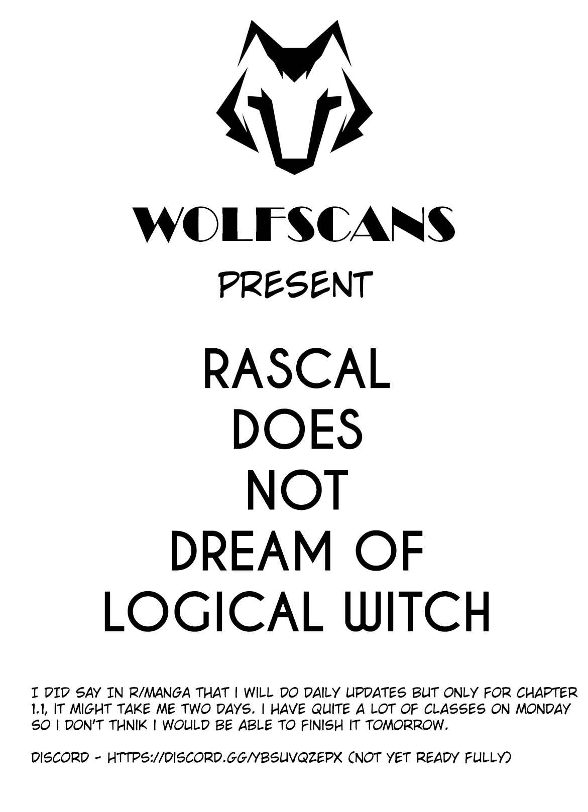 Page 11 Chapter 0.2 Rascal Does Not Dream of Logical Witch