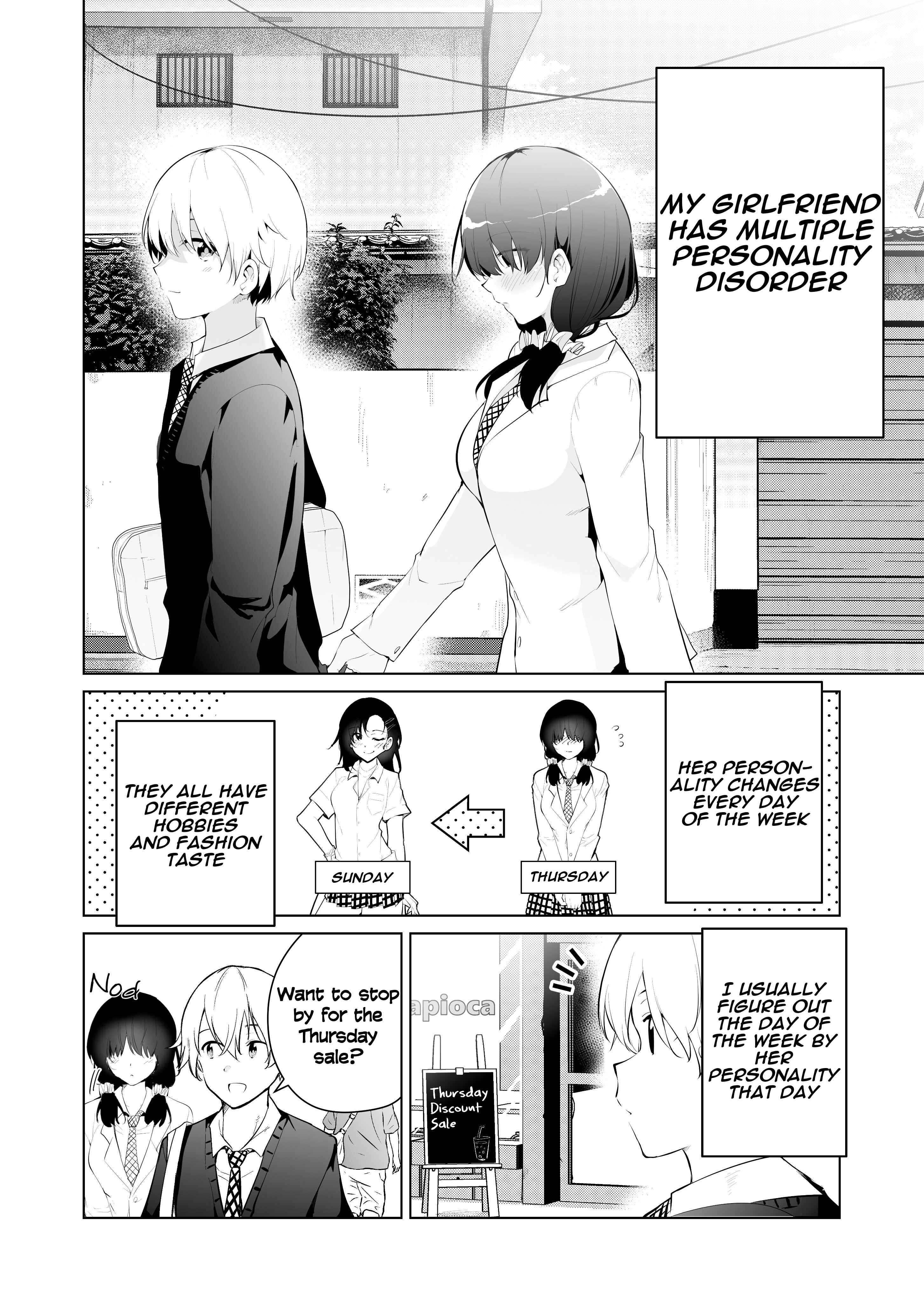 Page 1 Chapter 3 Youbi Goto ni Jinkaku ga Irekawaru Kanojo no Manga