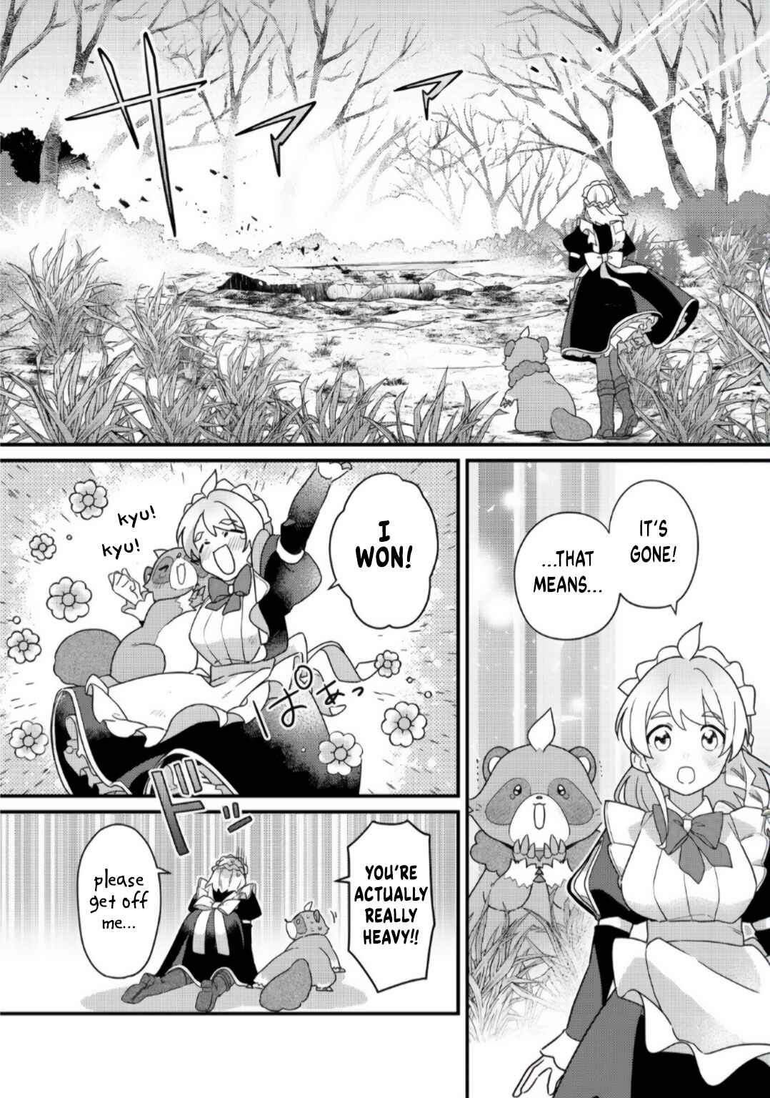 Page 2 Chapter 2 MAIDes - Maid, Jjgoku no Senjou ni Tensou Sareru. Koyuu no Gomi Shuushuu Mahou de, Saijaku Class no Mama Jinrui Saikyou ni.