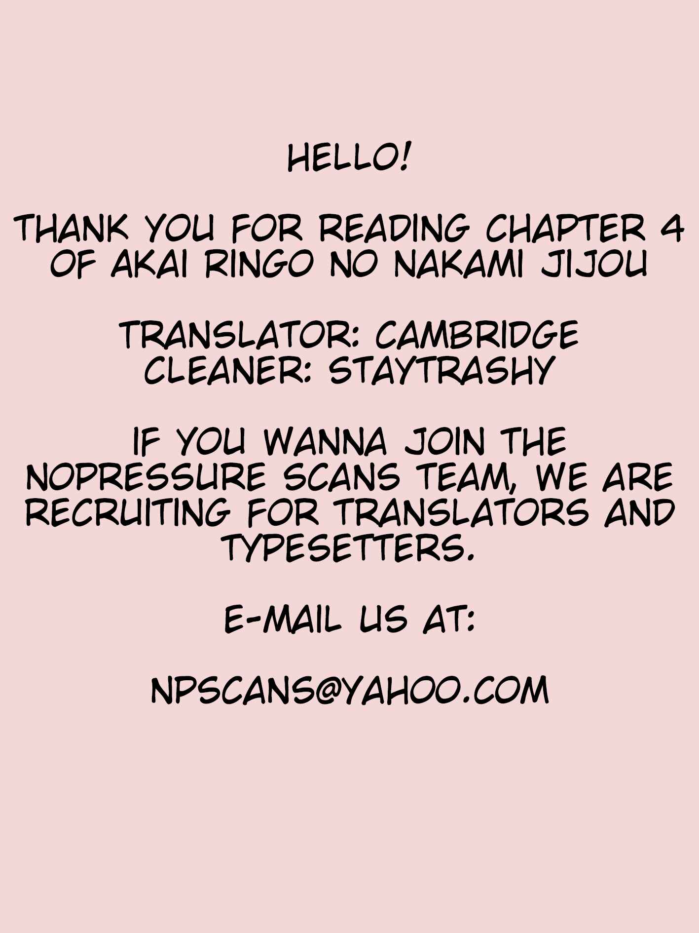Page 34 Chapter 4 Akai Ringo no Nakami Jijou