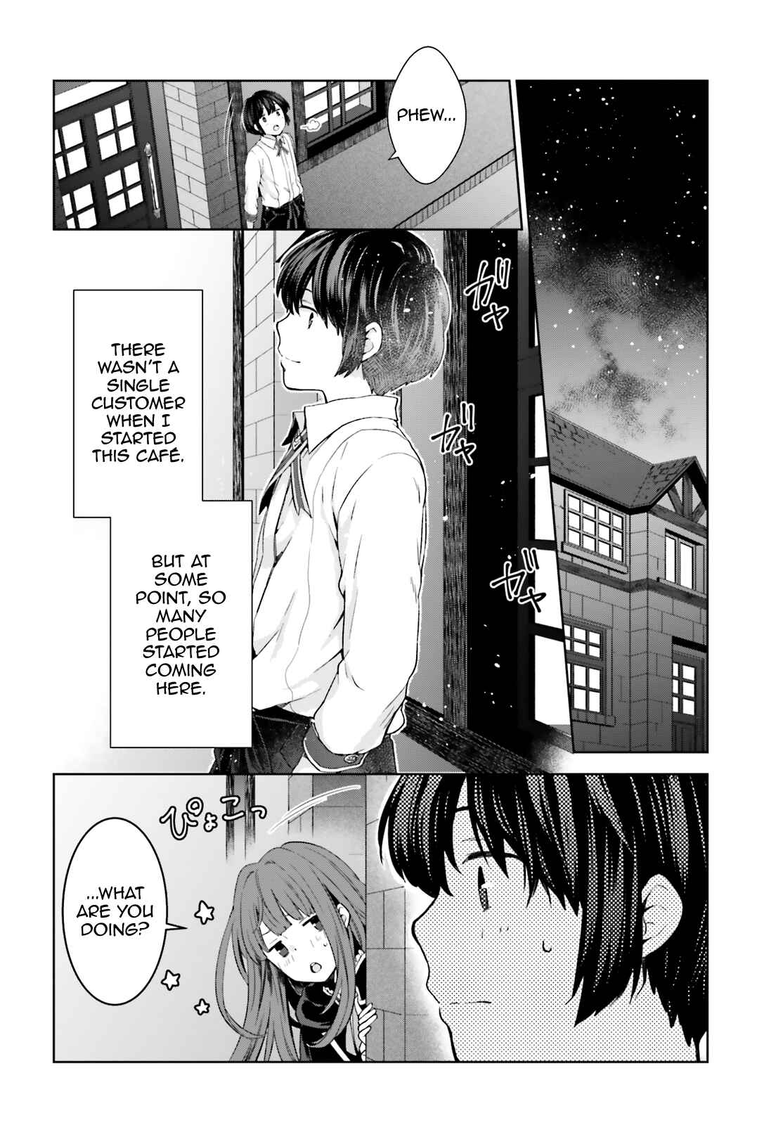 Page 13 Chapter 4 Have a Coffee After School, In Another World’s Café