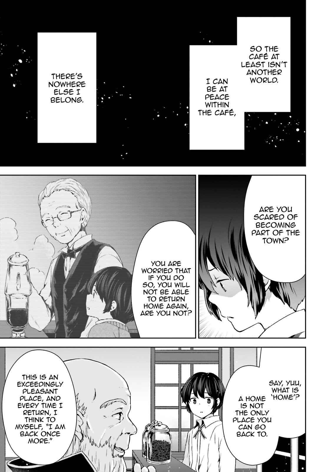 Page 11 Chapter 3 Have a Coffee After School, In Another World’s Café